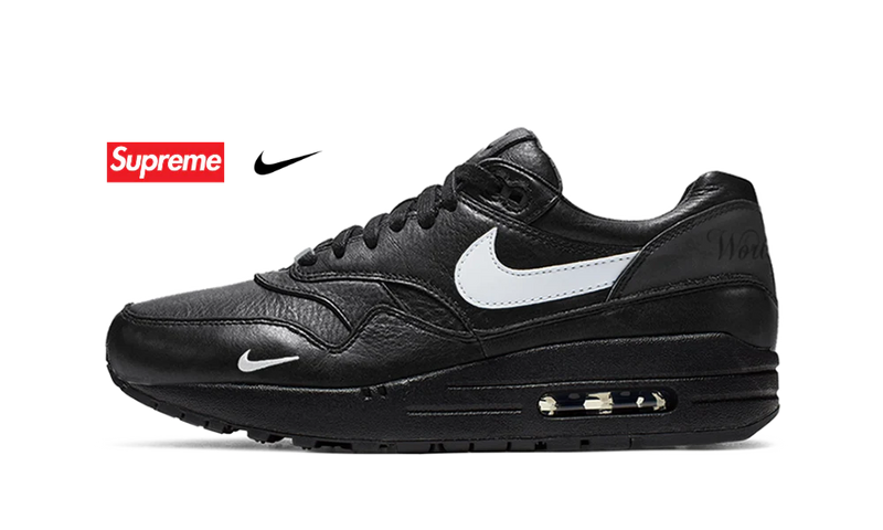 NIKE AIR MAX 1 87 SP SUPREME BLACK WHITE