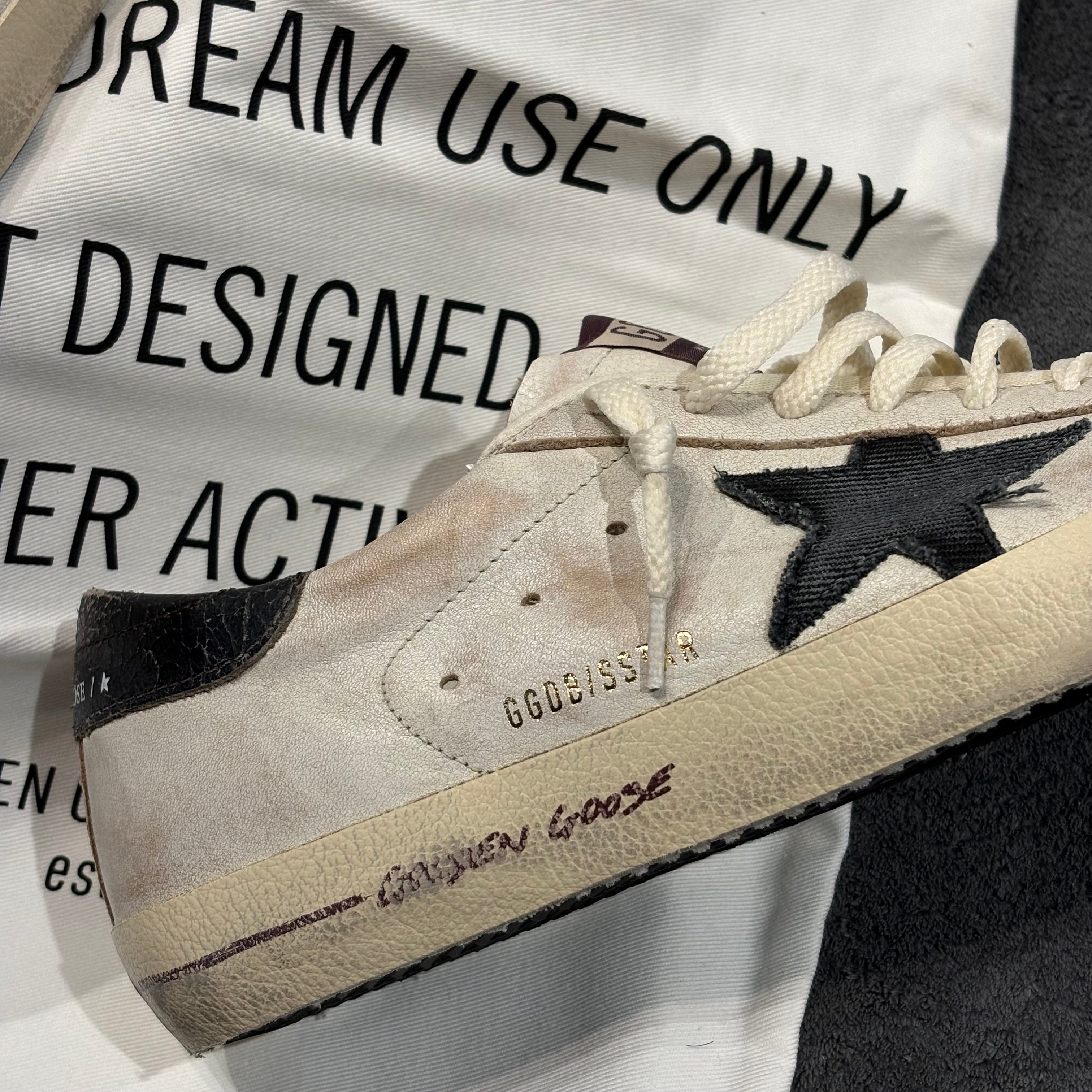 GOLDEN GOOSE SUPER STAR STELLA DENIM & TACCO BROWN