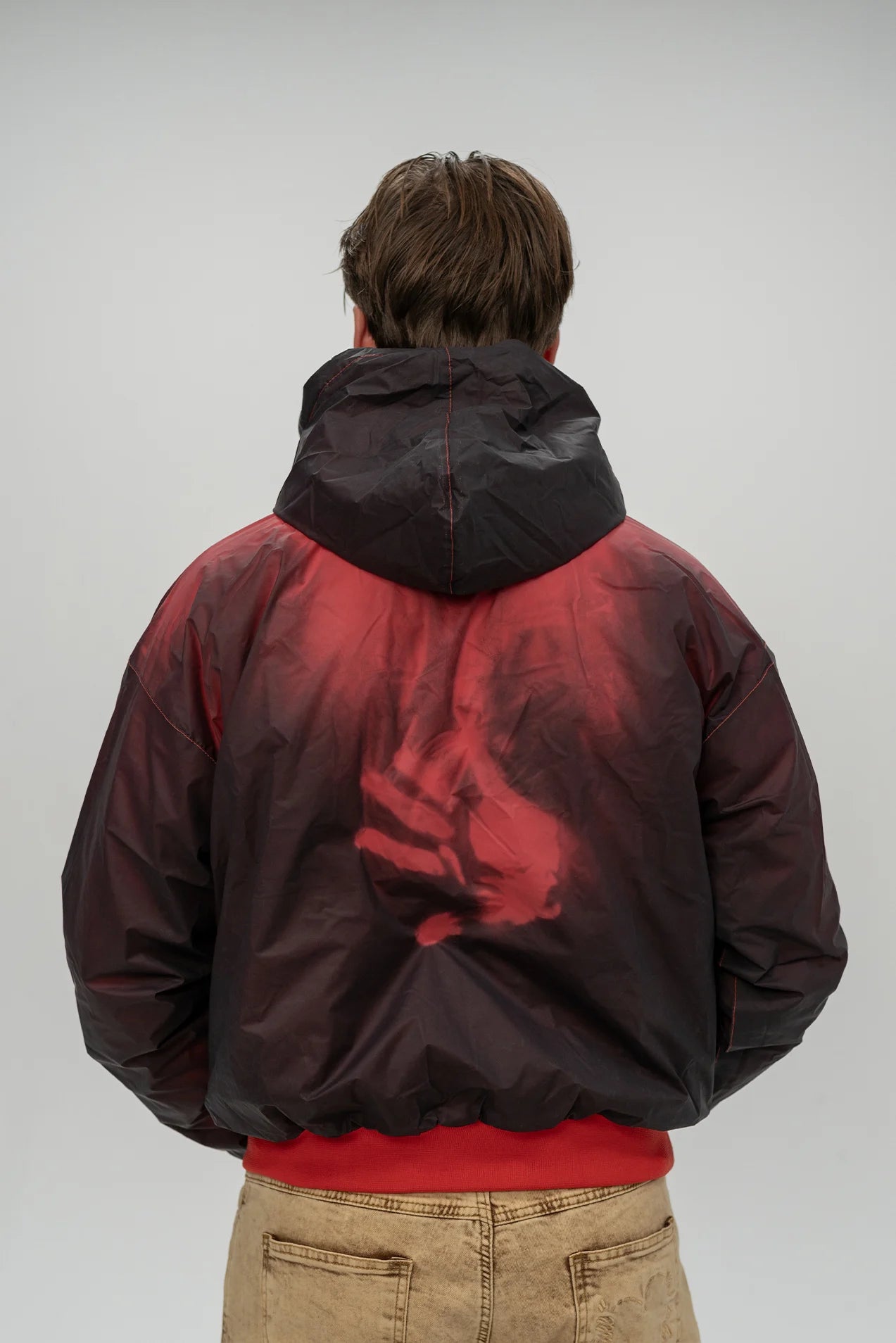 HEAT REACTIVE REVERSIBLE HOODIE RED - ALESSIO GIFFI