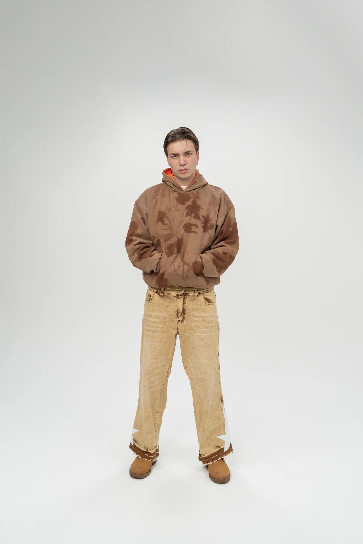 FOREST REVERSIBLE HOODIE BROWN - ALESSIO GIFFI