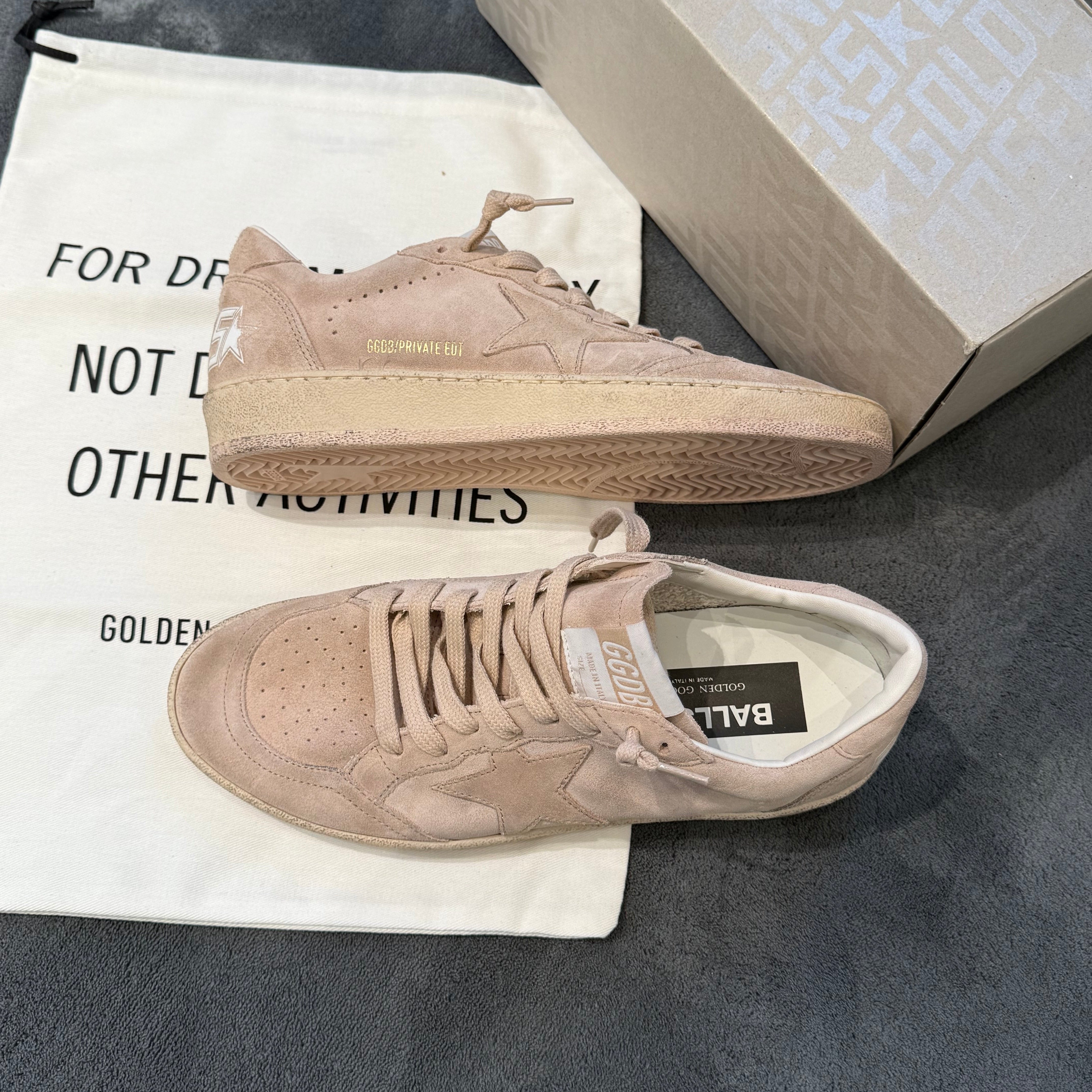 GOLDEN GOOSE BALLSTAR NABUCK PINK