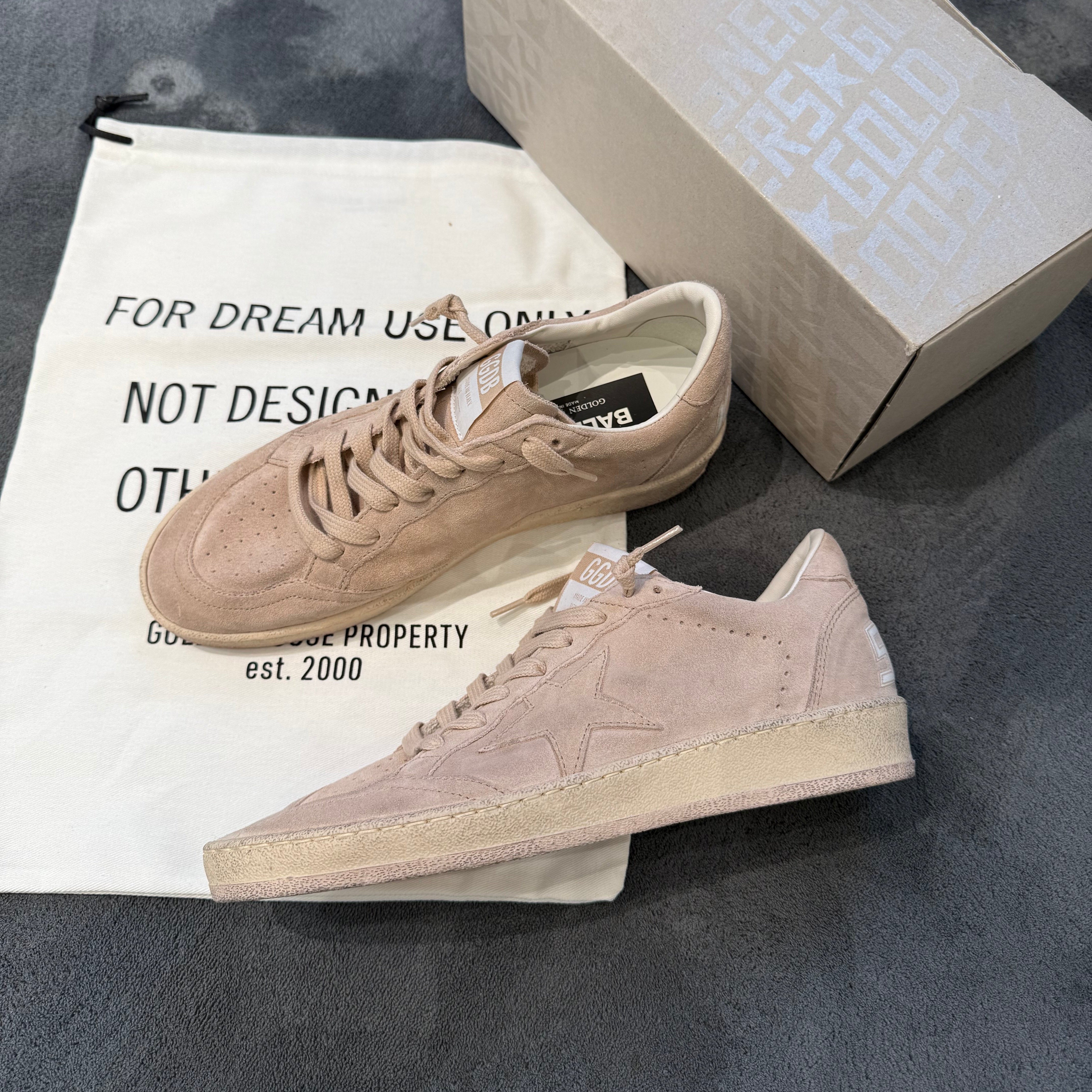 GOLDEN GOOSE BALLSTAR NABUCK PINK