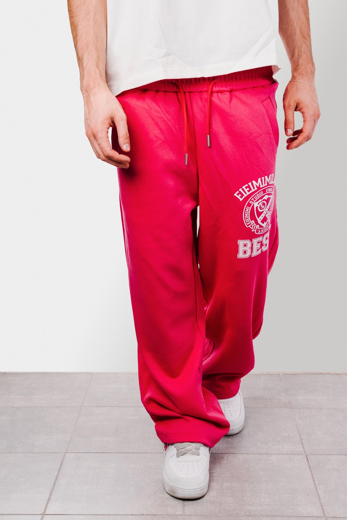 DOUBLE COLLEGE FUCSIA SWEATPANTS - Shoebuya Design