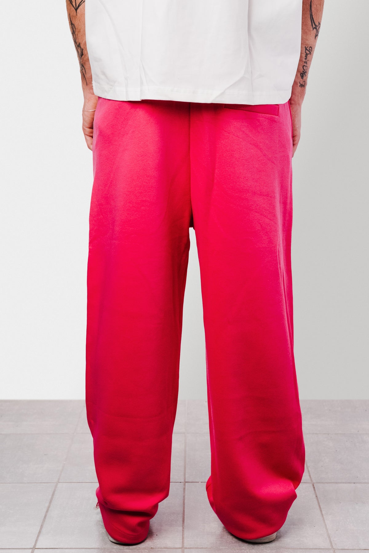 DOUBLE COLLEGE FUCSIA SWEATPANTS - Shoebuya Design