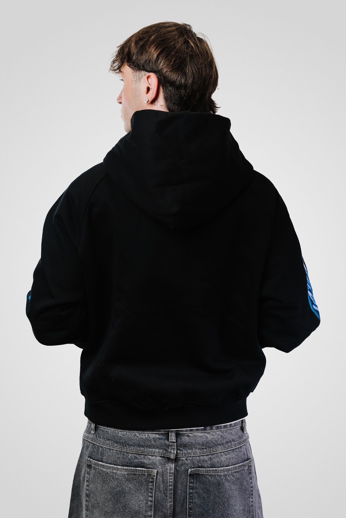 TURN IT THE FUCK UP GLITTER BLACK HOODIE - Noissey Brand