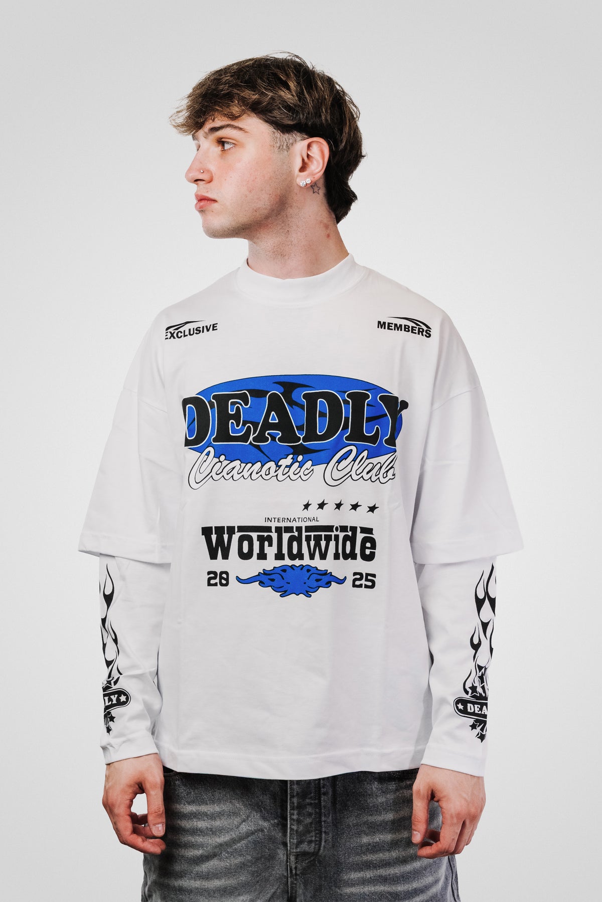 DEADLY WHITE TEE - Shoebuya Design