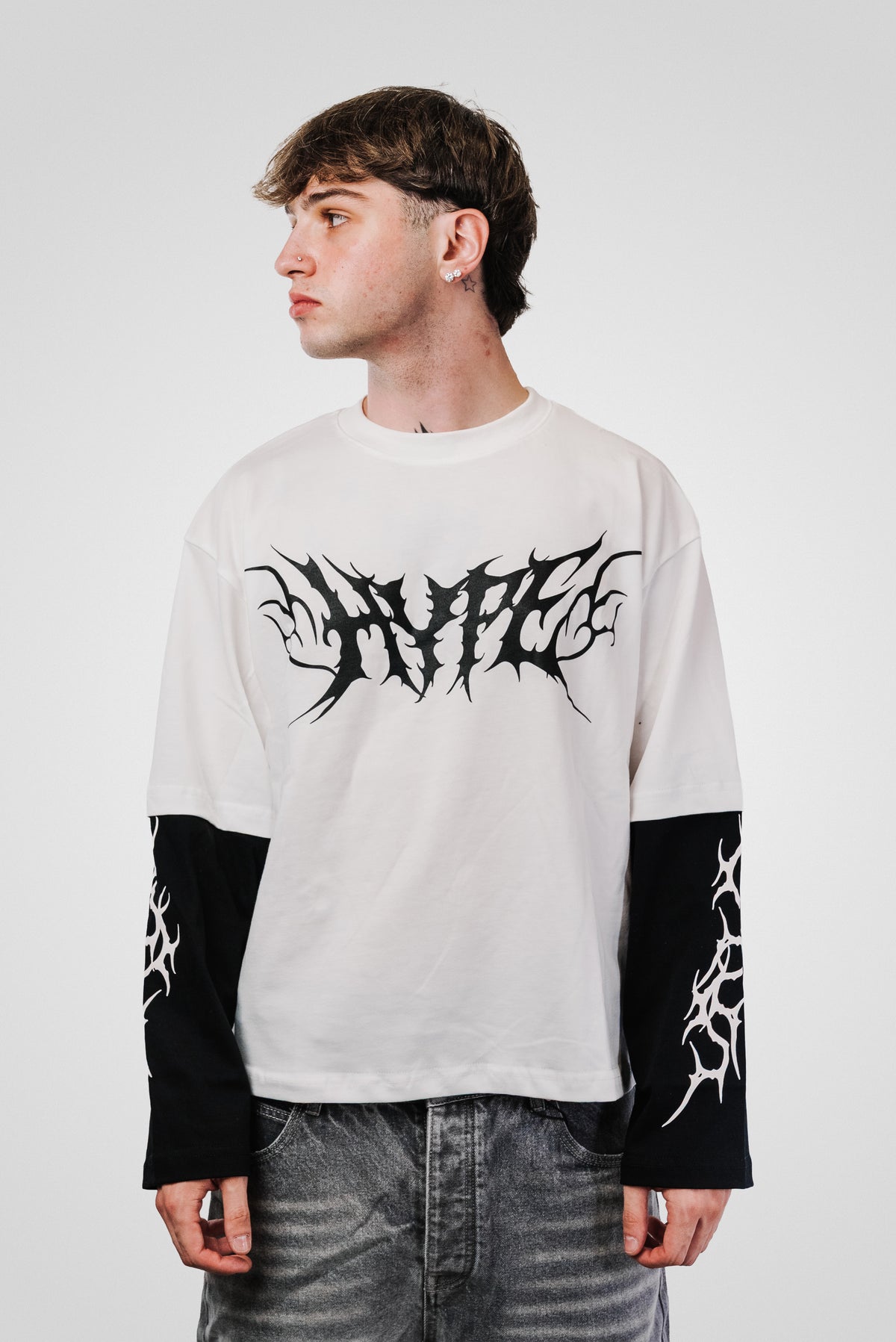 HYPE DOUBLE LONGSLEEVE WHITE - Replacement Brand
