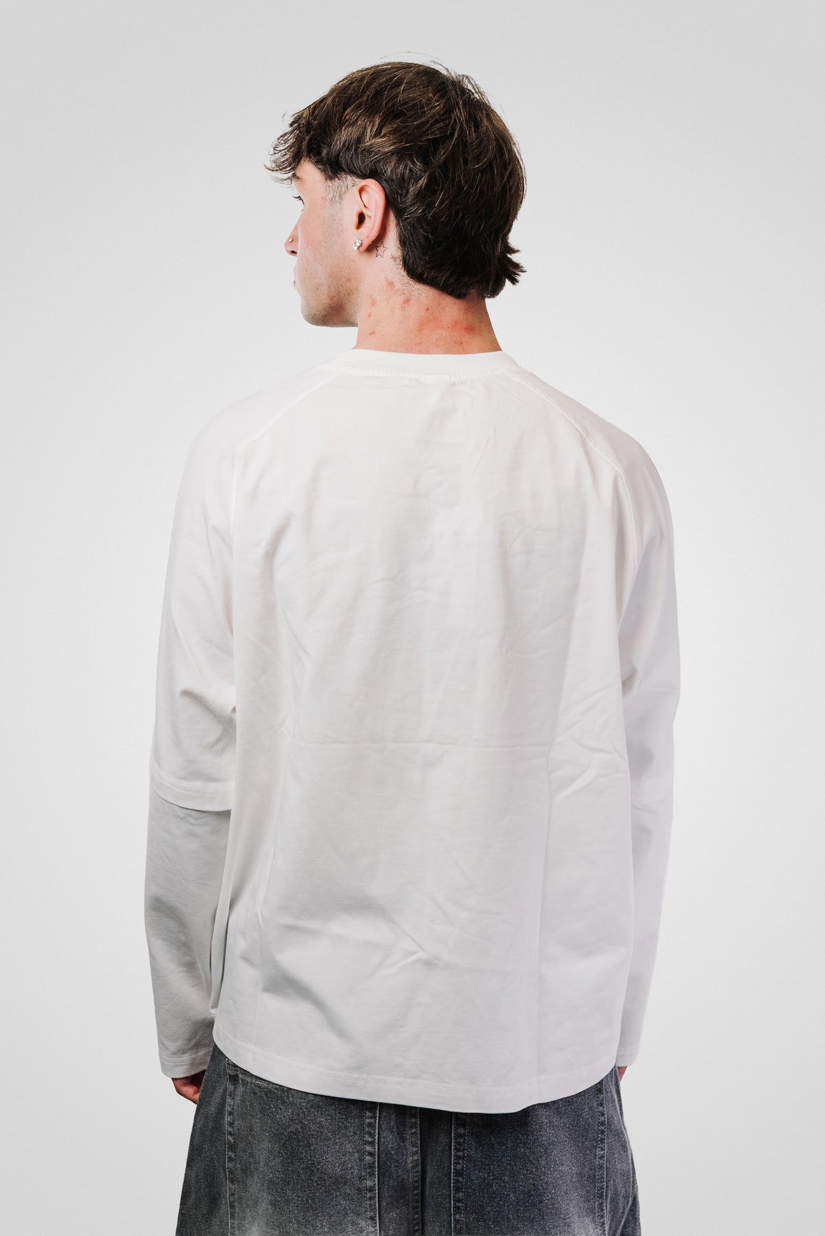TRIPLE MOUTH WHITE LONGSLEEVE - Noissey Brand