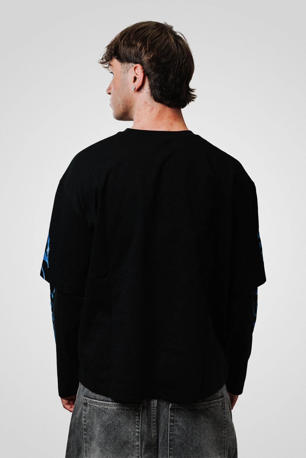 TIFFANY TEETH BLACK DOUBLE LONGSLEEVE - Noissey Brand