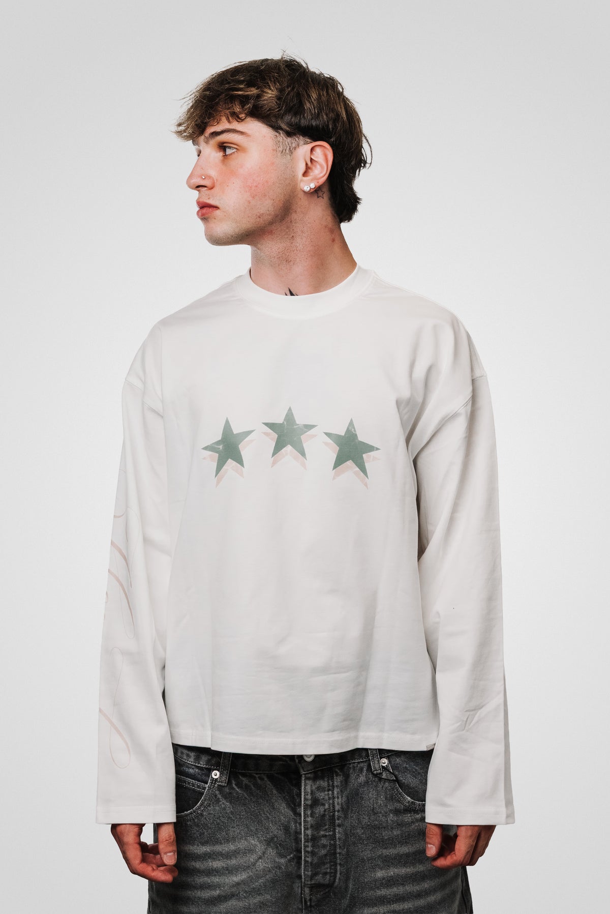 GODSPEED WHITE BOXY LONGSLEEVE - TheDoubleE