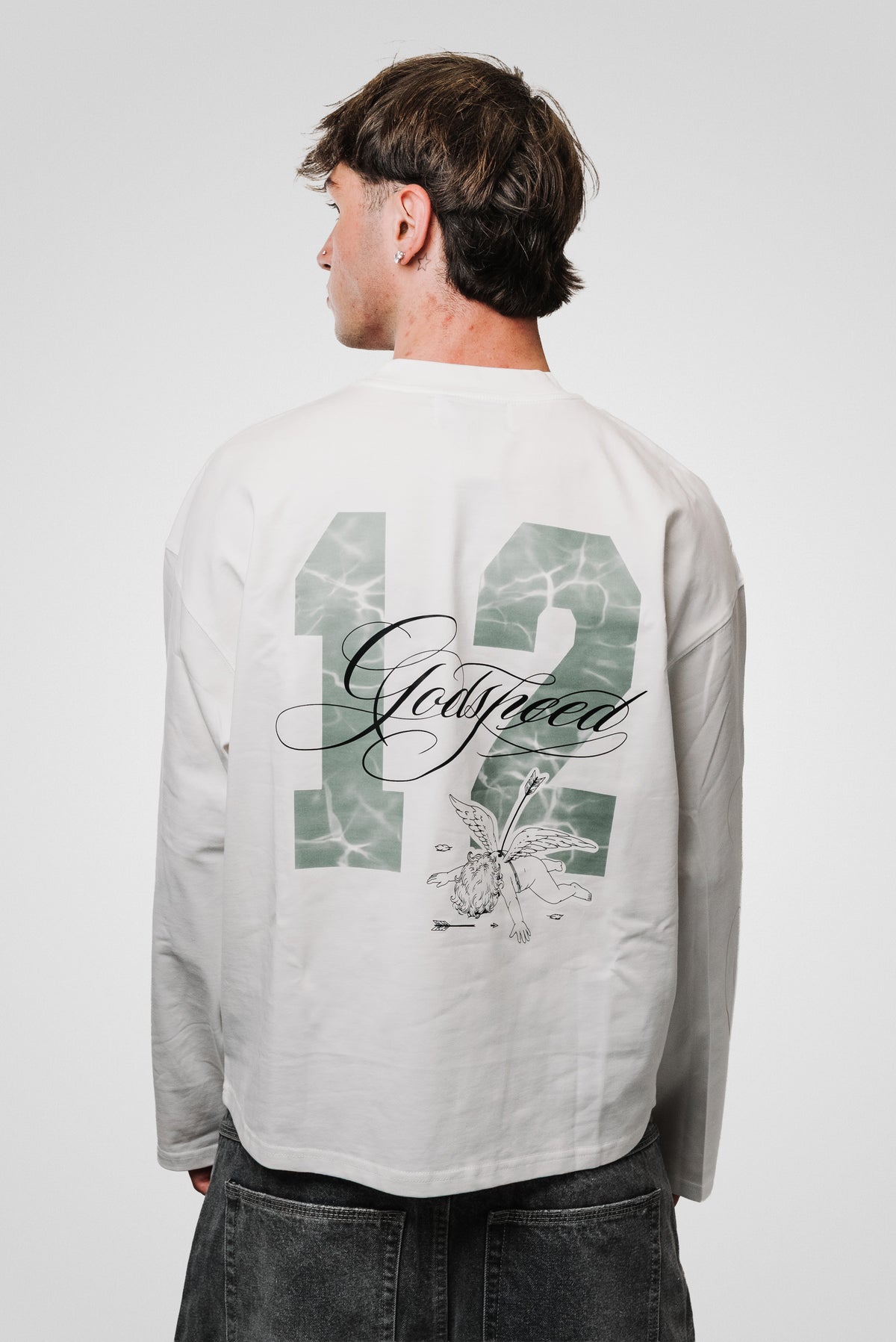 GODSPEED WHITE BOXY LONGSLEEVE - TheDoubleE