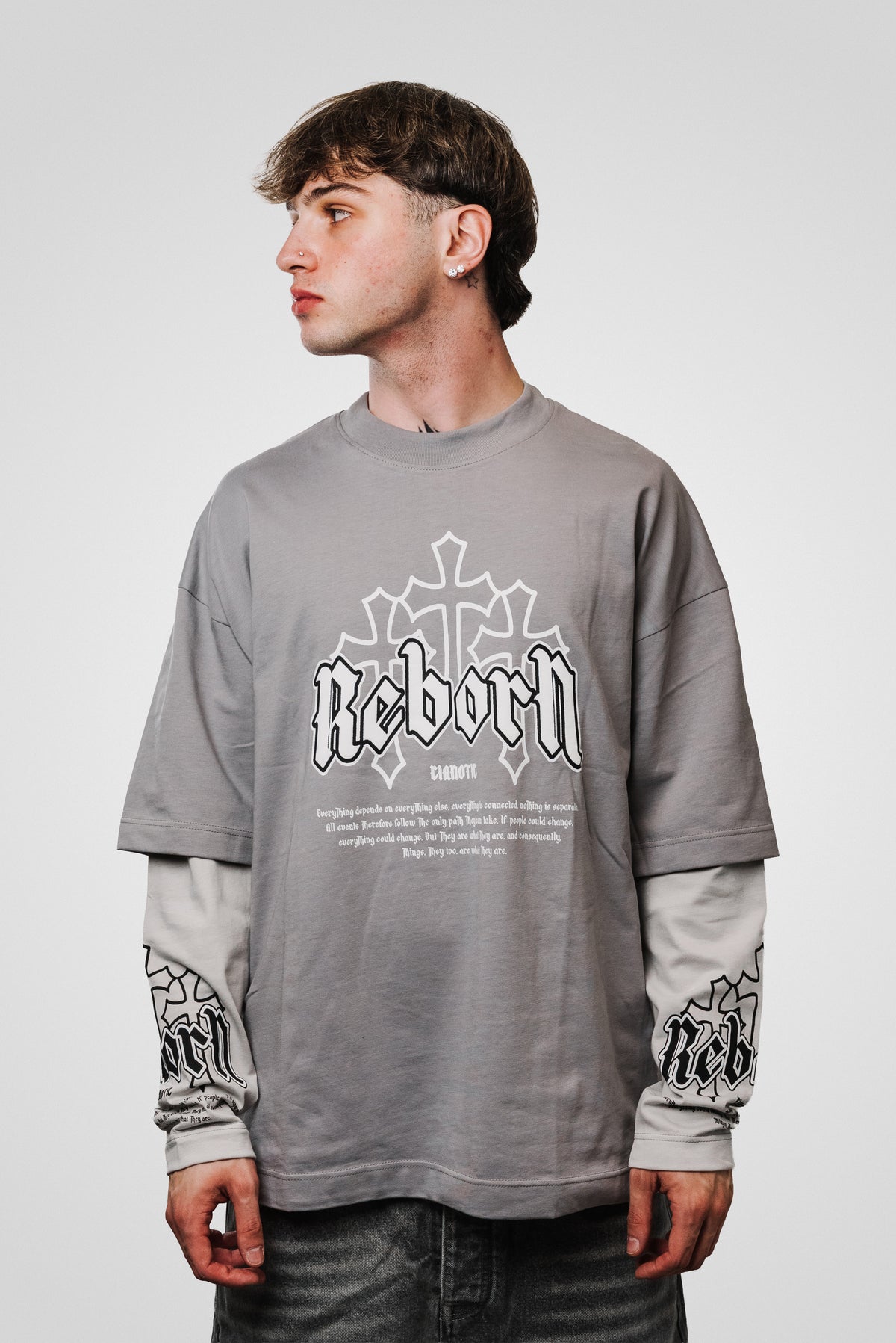 REBORN GREY LONGSLEEVE - Shoebuya Design