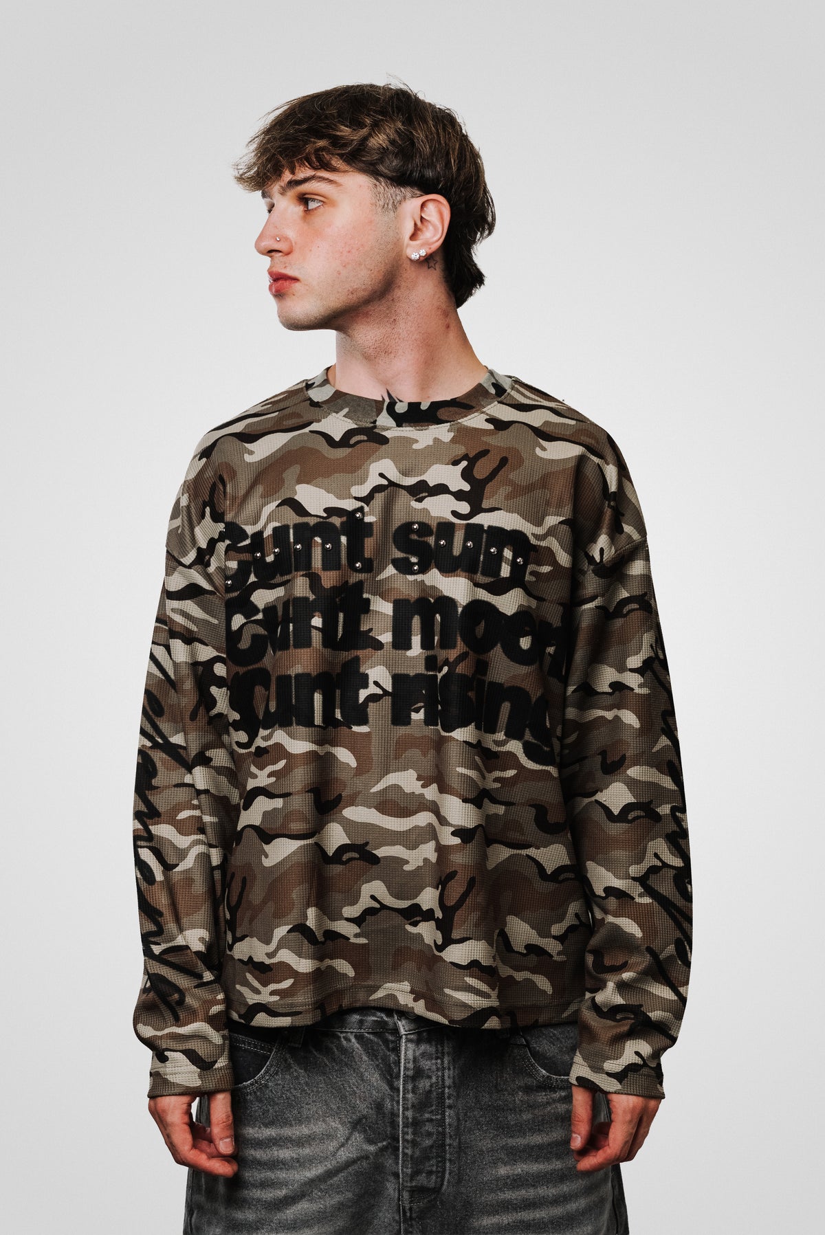 GUN CAMO WAFFLE LONGSLEEVE - Shoebuya Design