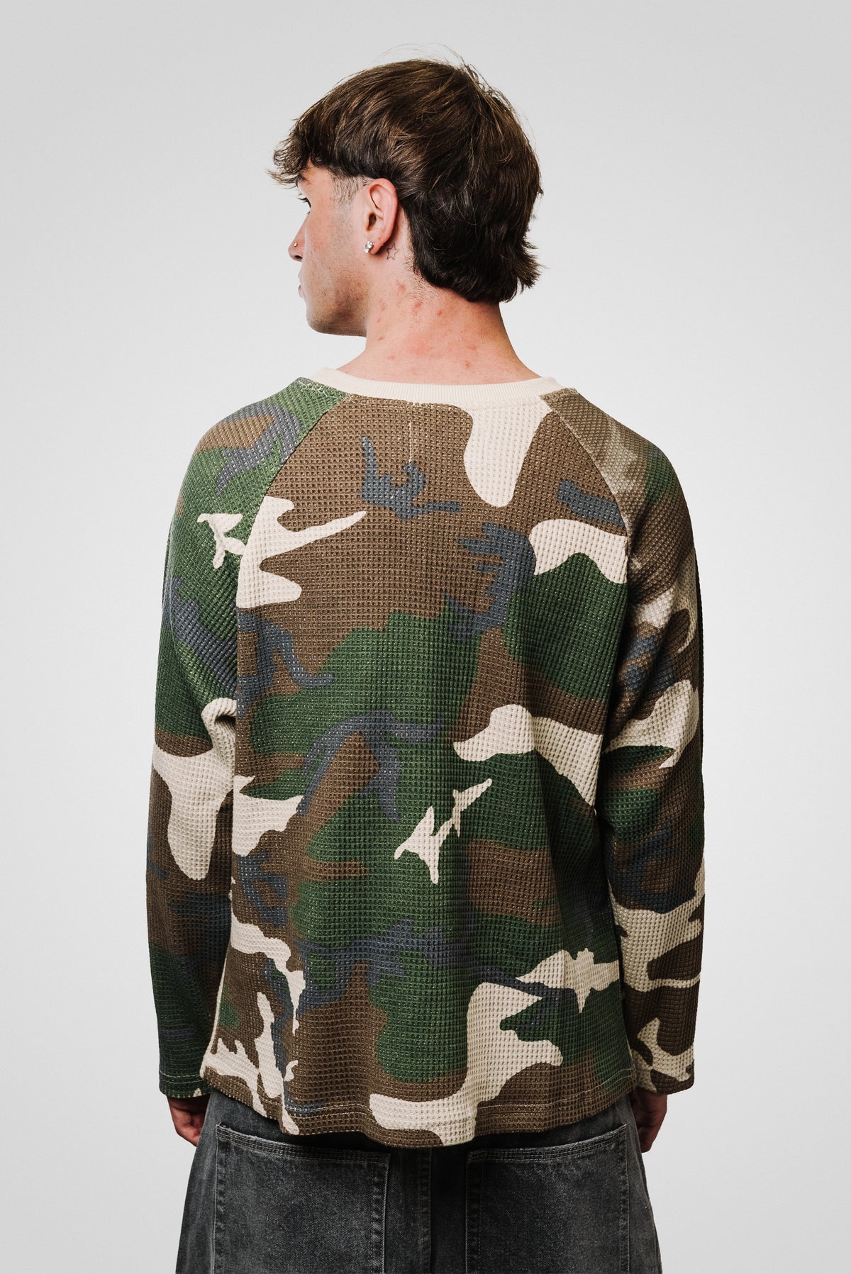 07 STAR CREAM CAMO WAFFLE LONGSLEEVE - Shoebuya Design