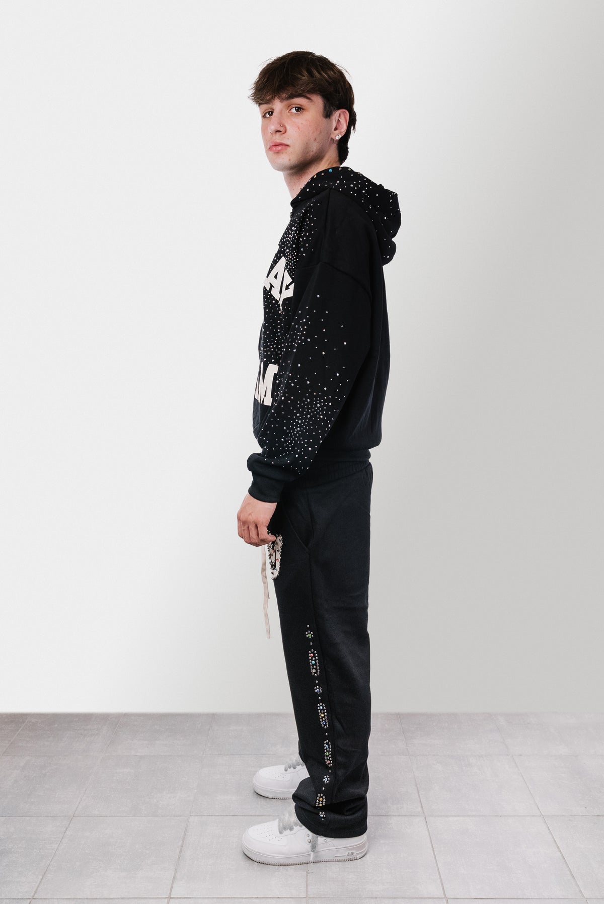 WAY GLITTER BLACK TRACKSUIT - Replacement Brand
