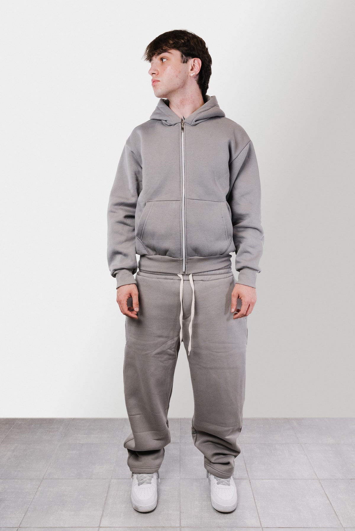 COOL GREY ZIP WINTER TRACKSUIT - Replacement Brand