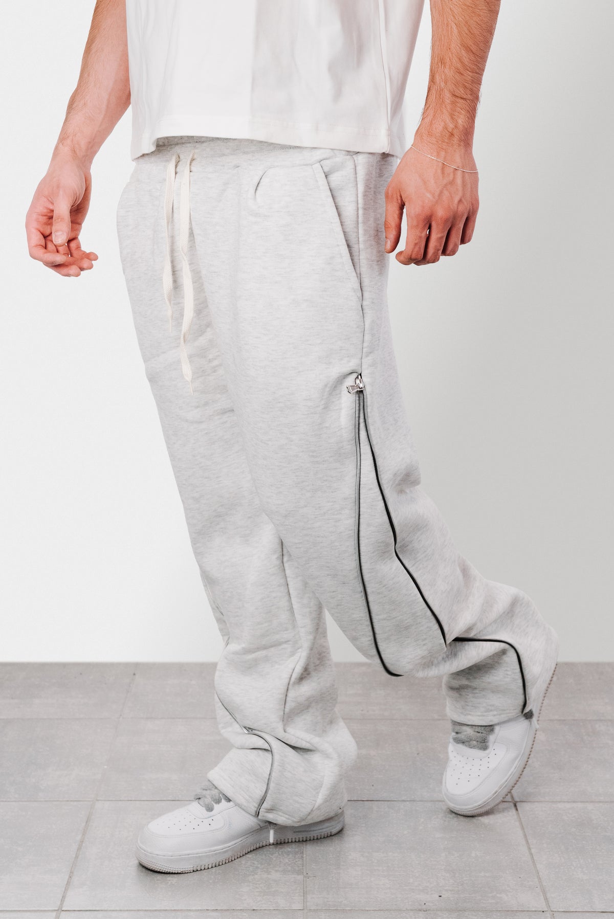 ZIP GREY TRACKPANTS - Replacement Brand