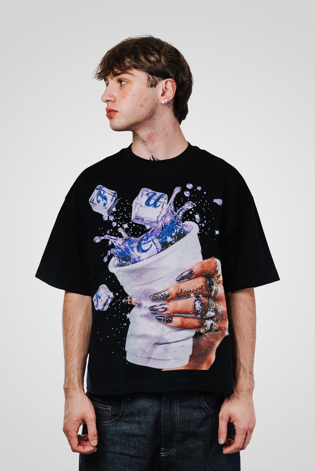 DOUBLE CUP  BLACK TEE - Noissey Brand