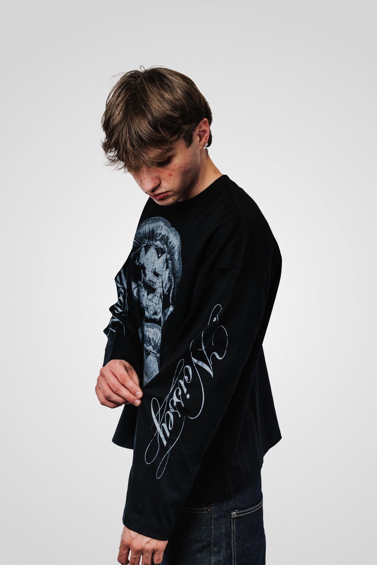 DARK MOUTH  BLACK LONGSLEEVE - Noissey Brand