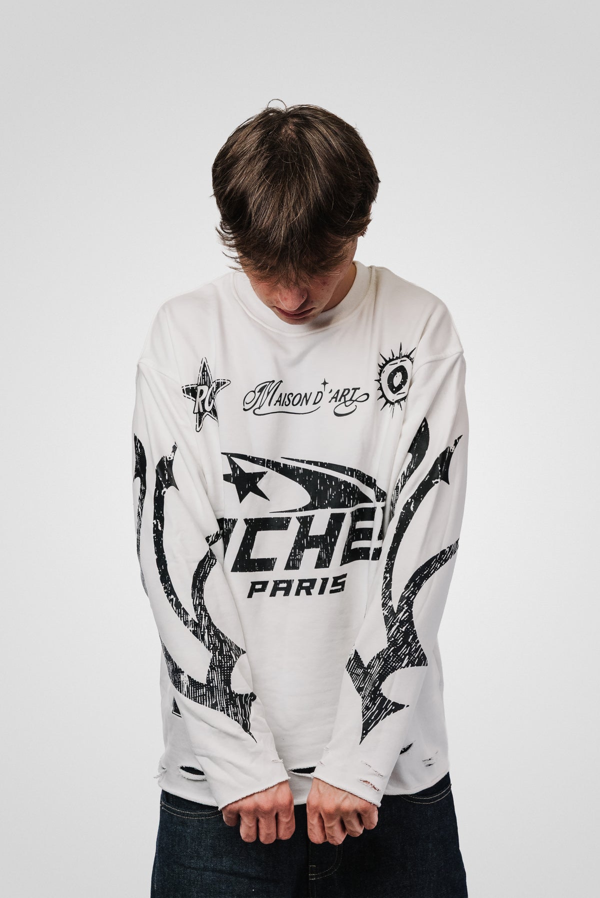 MAISON ART WHITE LONGSLEEVE - Riches Paris
