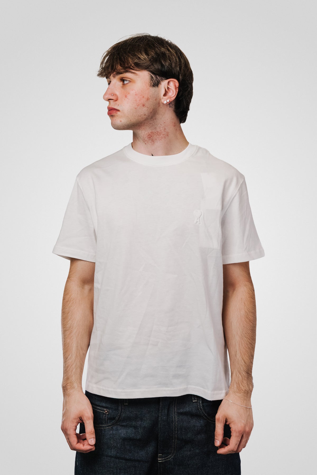 AMI PARIS CLASSIC LOGO WHITE TEE