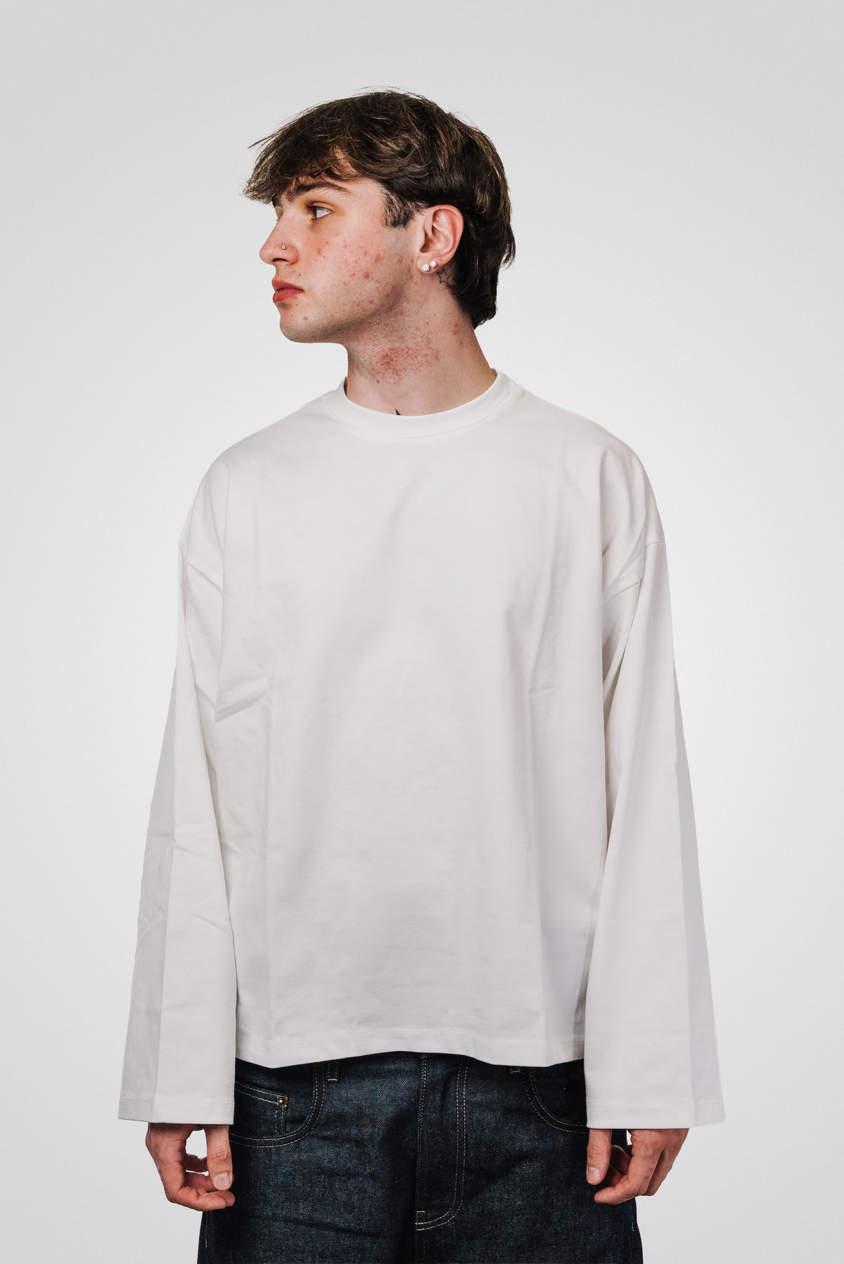 BLANKS SINGLE LONGSLEEVE WHITE - Replacement Brand