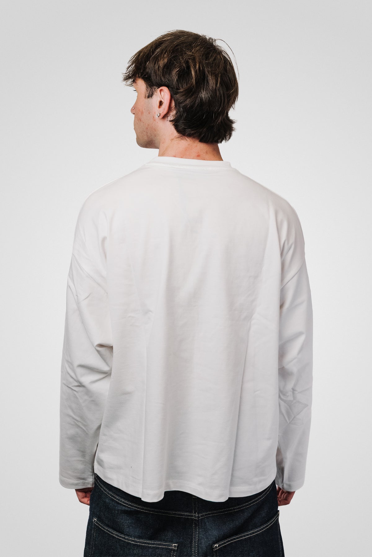BLANKS SINGLE LONGSLEEVE WHITE - Replacement Brand