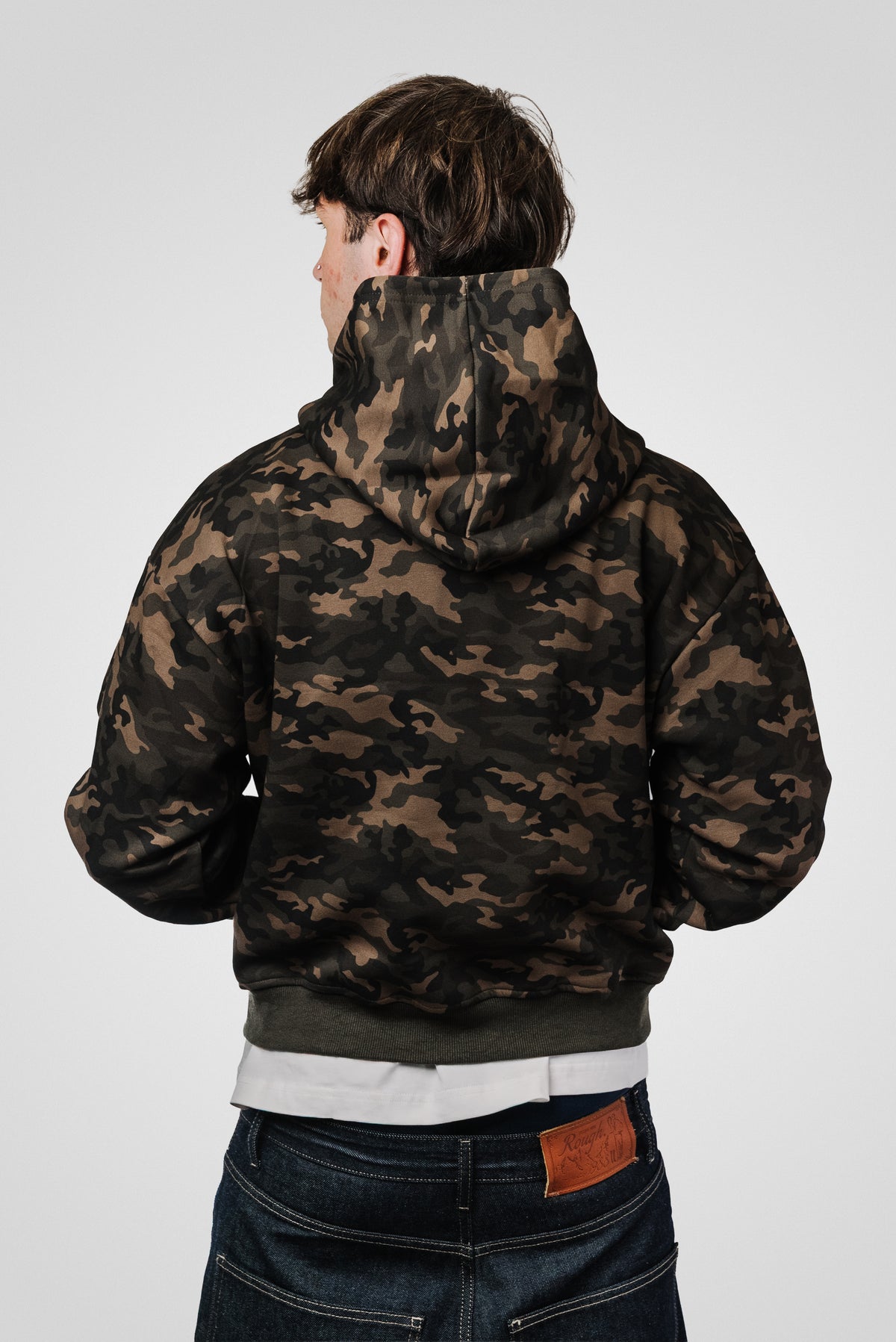 DOTS CAMO GREEN ZIP HOODIE - Shoebuya Design