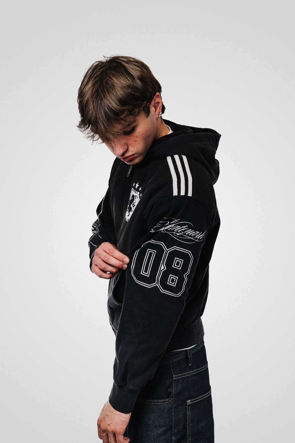 LION TRIPLE WASHED ZIP HOODIE - Shoebuya Design