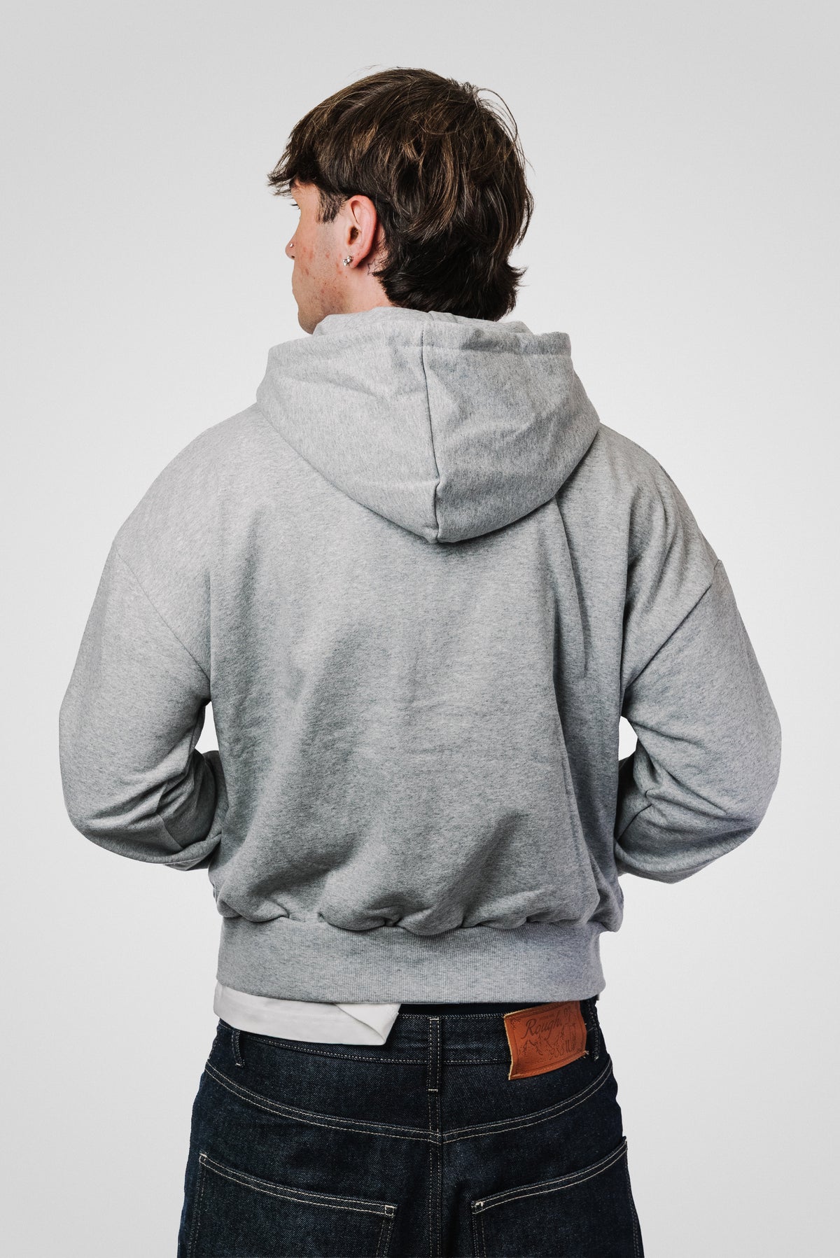 23 LIGHT GREY ZIP HOODIE - Shoebuya Design