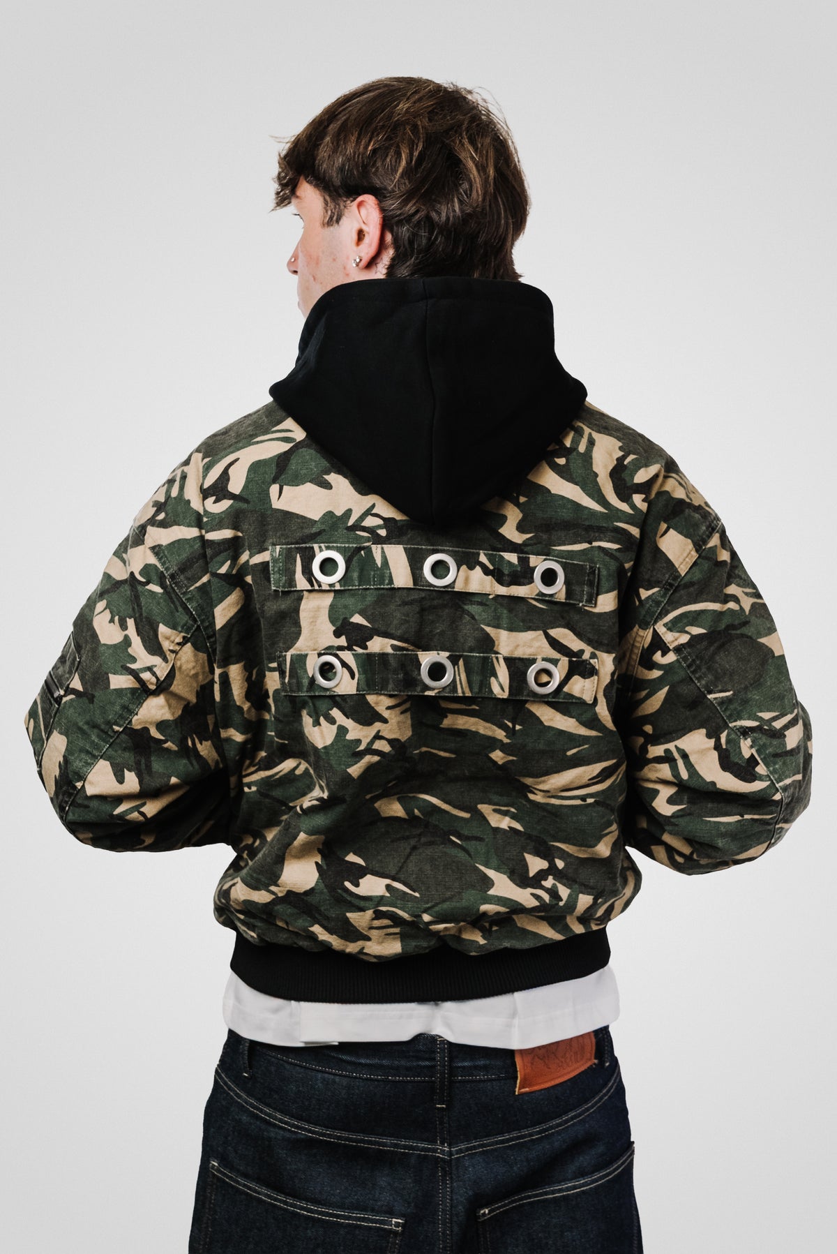 BOMBER CAMO GREEN JACKET - Shoebuya Design