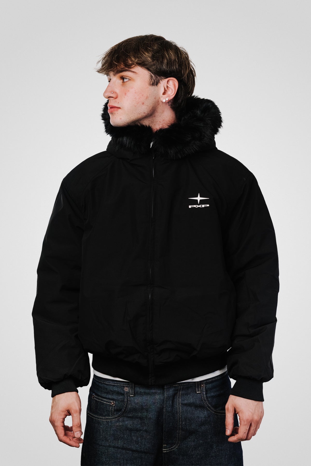 GIACCA CON CAPPUCCIO CLASSY BLACK - PXP Brand