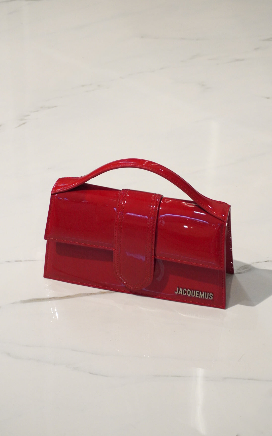 JACQUEMUS LE GRAND BAMBINO CROSSBODY FLAP BAG LUCID RED