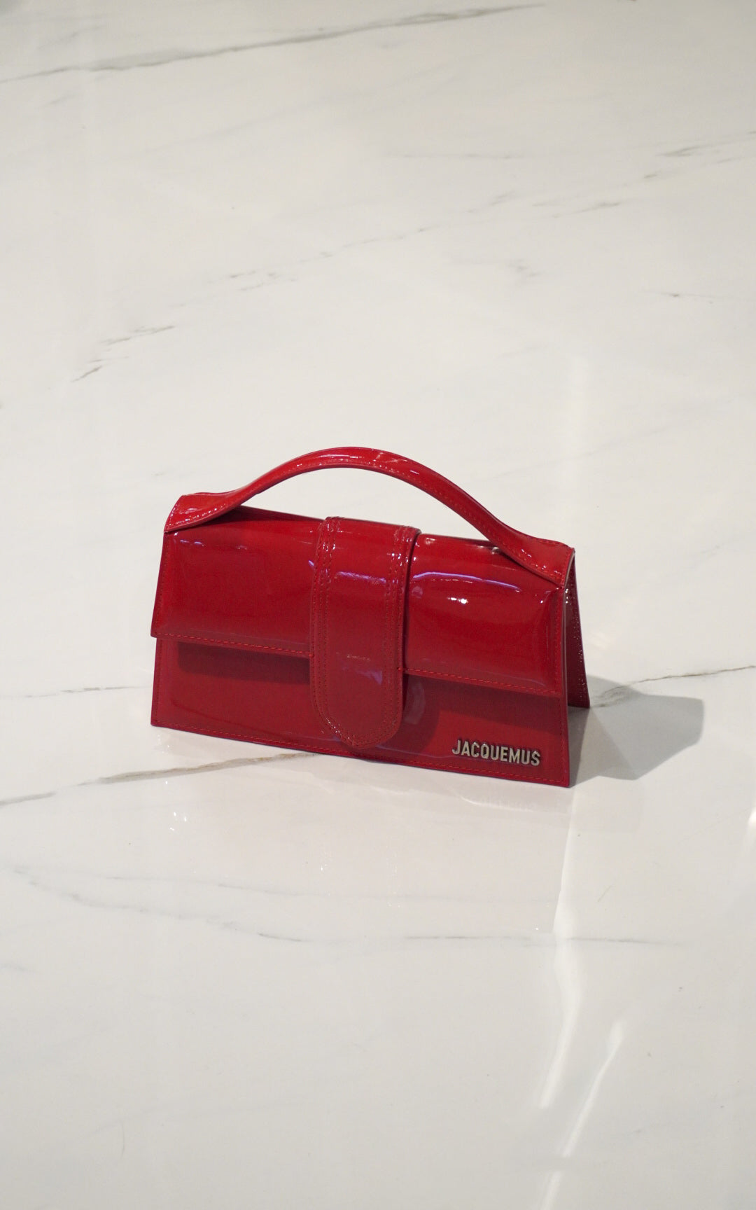 JACQUEMUS LE GRAND BAMBINO CROSSBODY FLAP BAG LUCID RED
