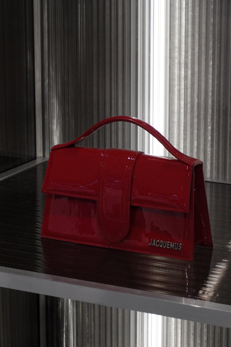 JACQUEMUS LE GRAND BAMBINO CROSSBODY FLAP BAG LUCID RED