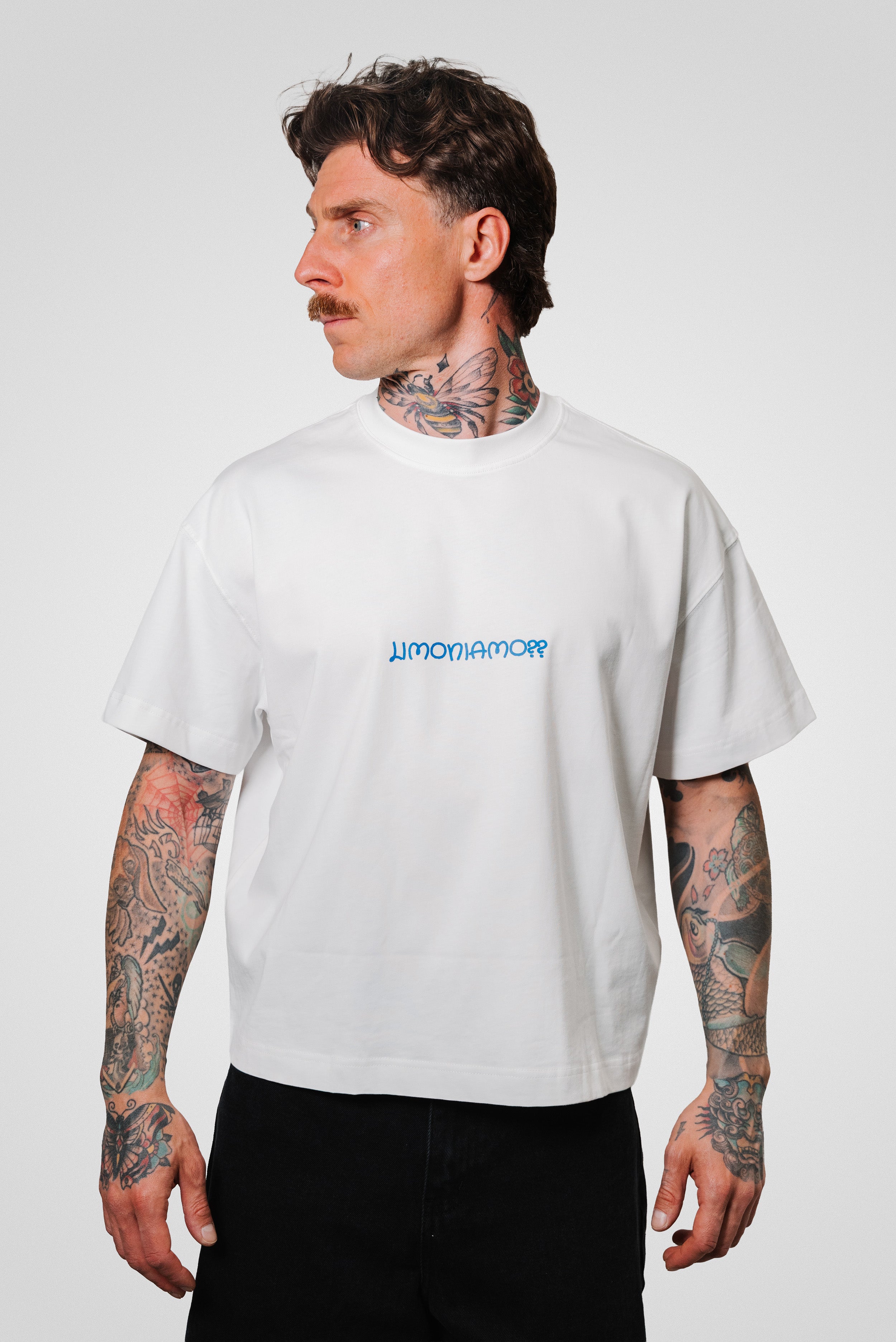 AMALFI BOXY TEE WHITE - Shoebuya Design