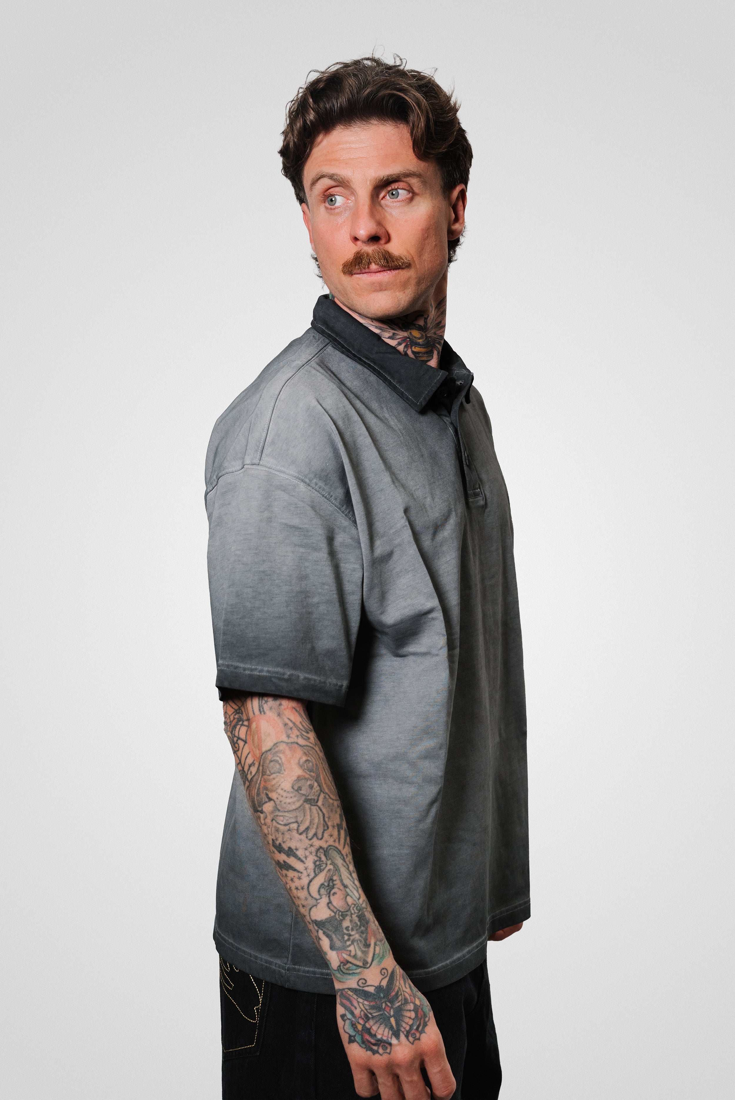 POLOS WASHED BLACK BASIC TEE - Replacement Brand
