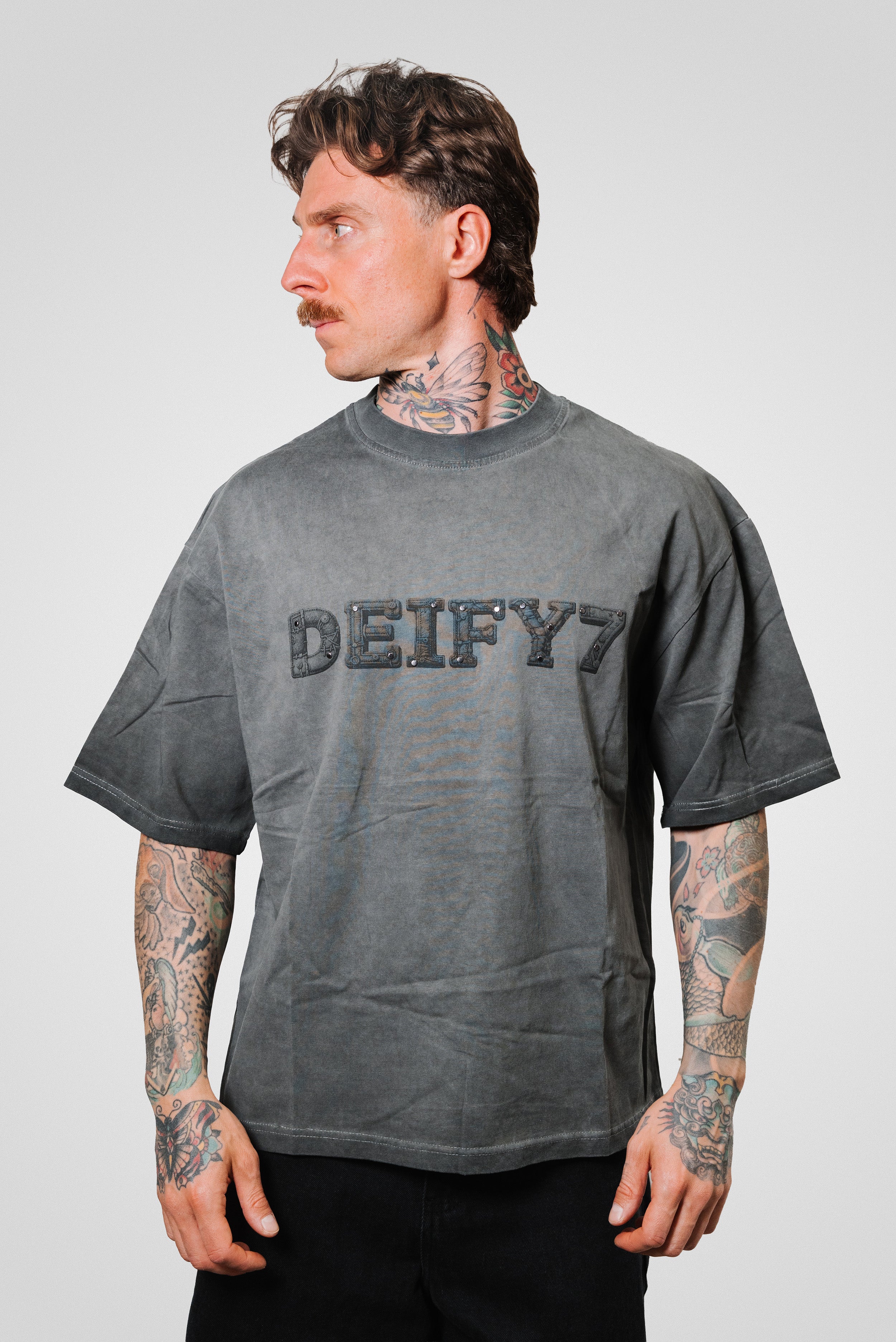 DEIFY WASHED BLACK TEE - Replacement Brand