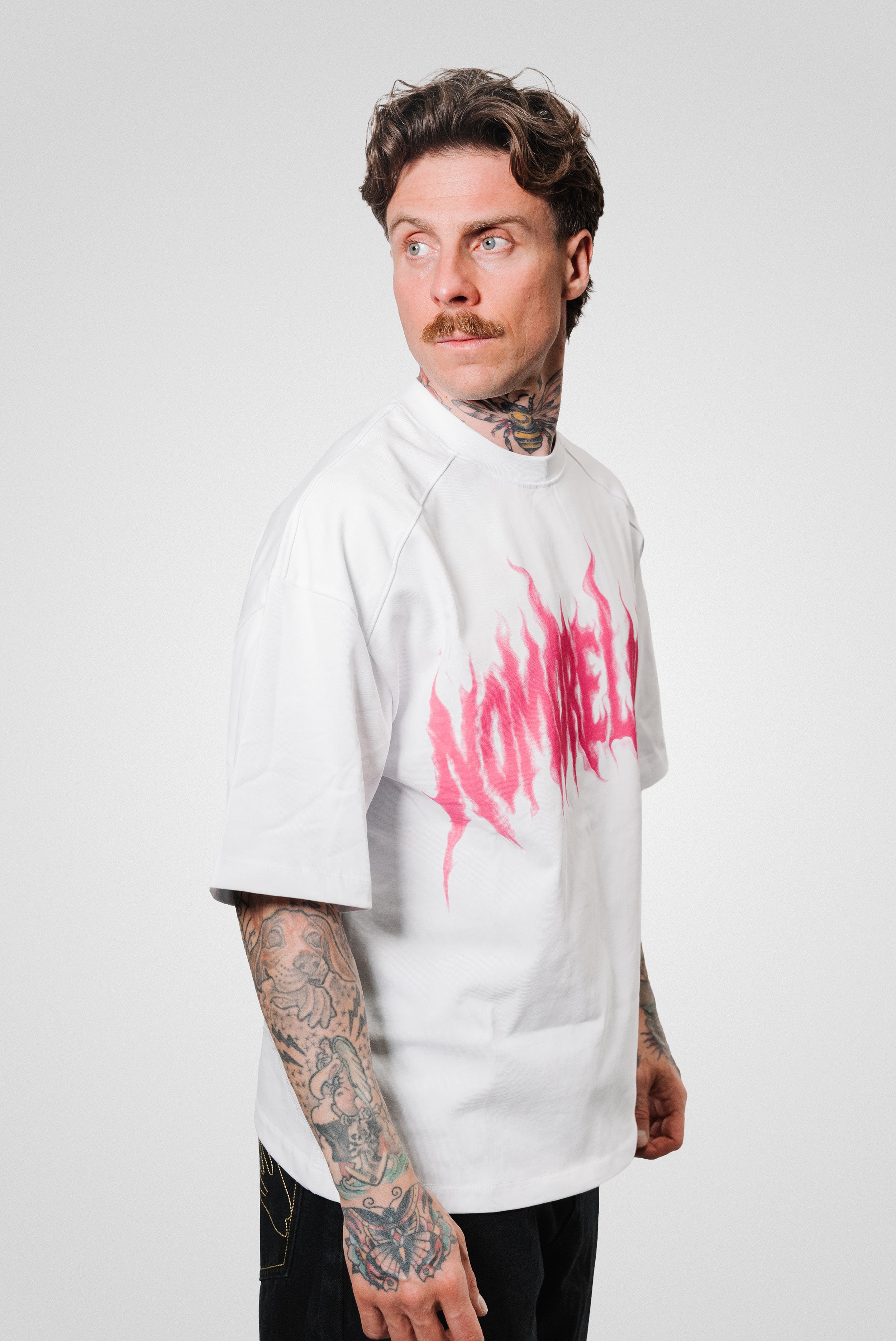 PINKED WHITE TEE - Replacement Brand
