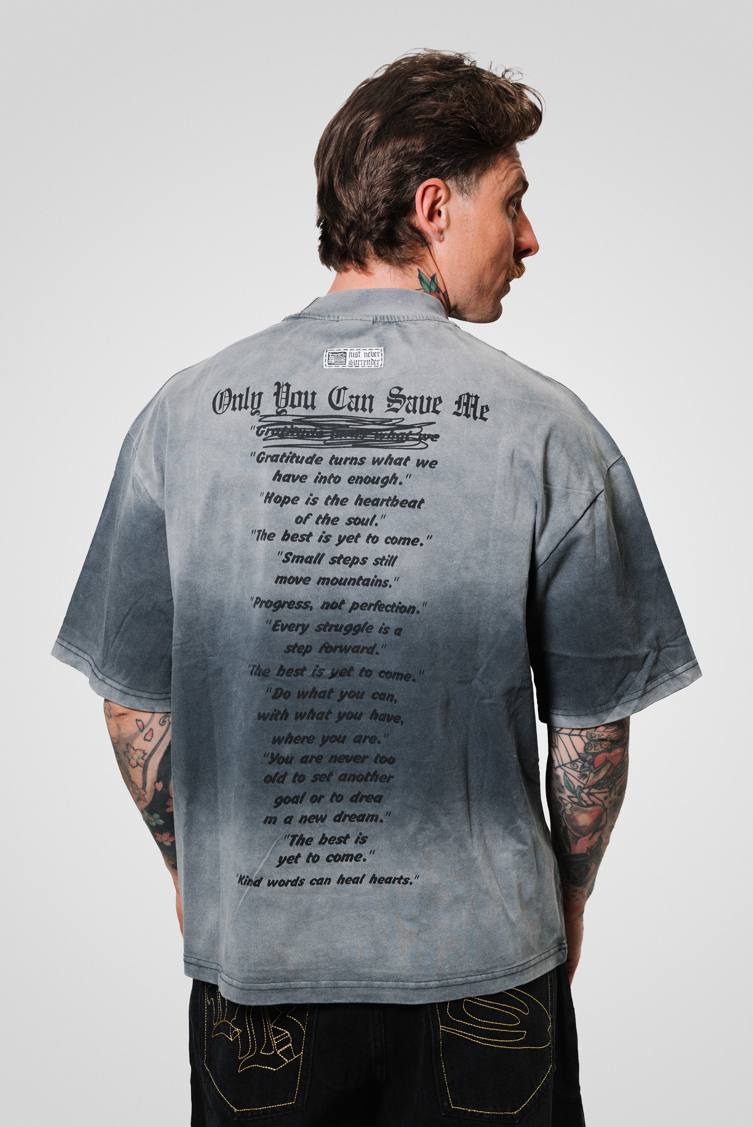 ONLY YOU WASHED GREY TEE - Replacement Brand