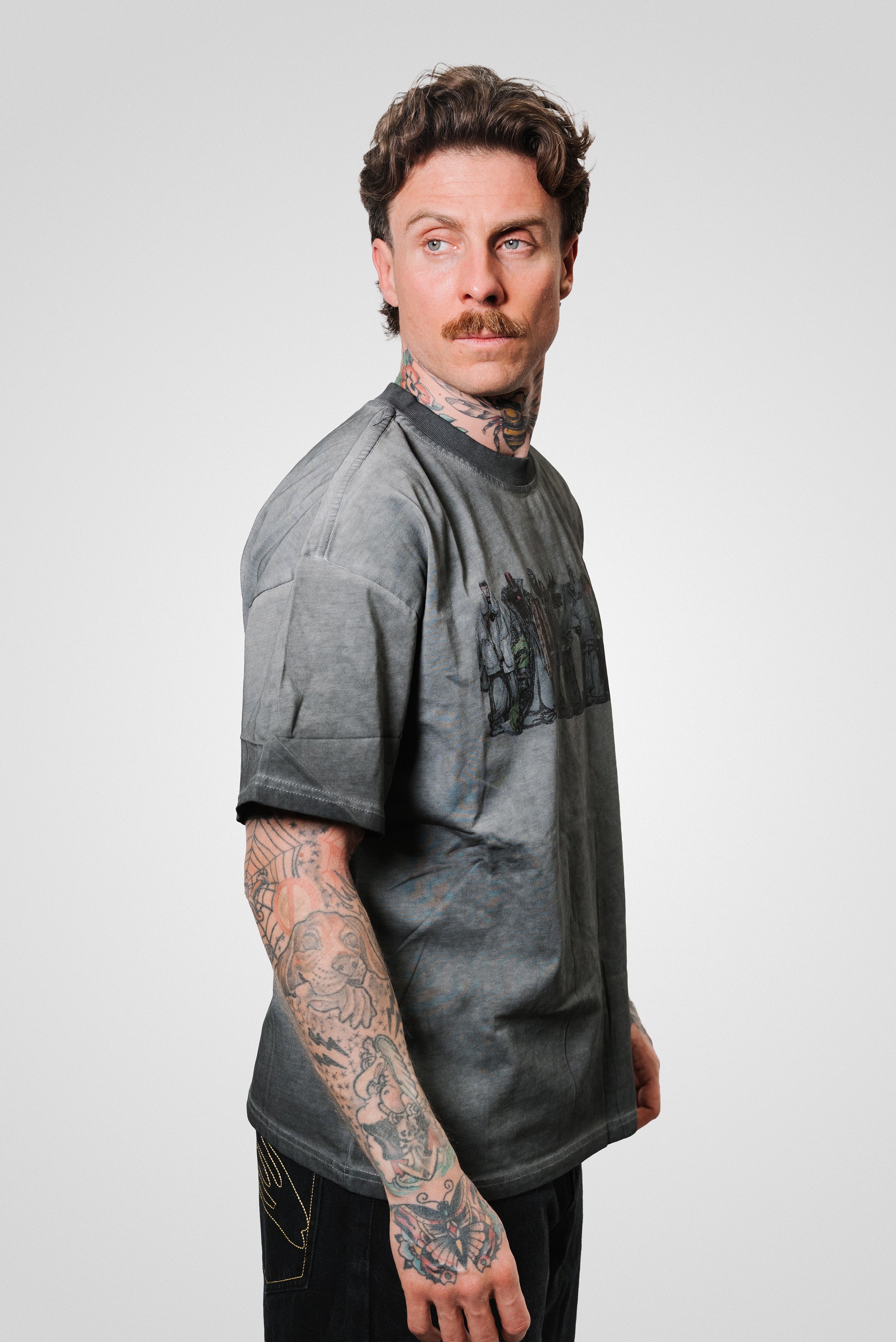 THE SQUAD WASHED BLACK TEE - Replacement Brand