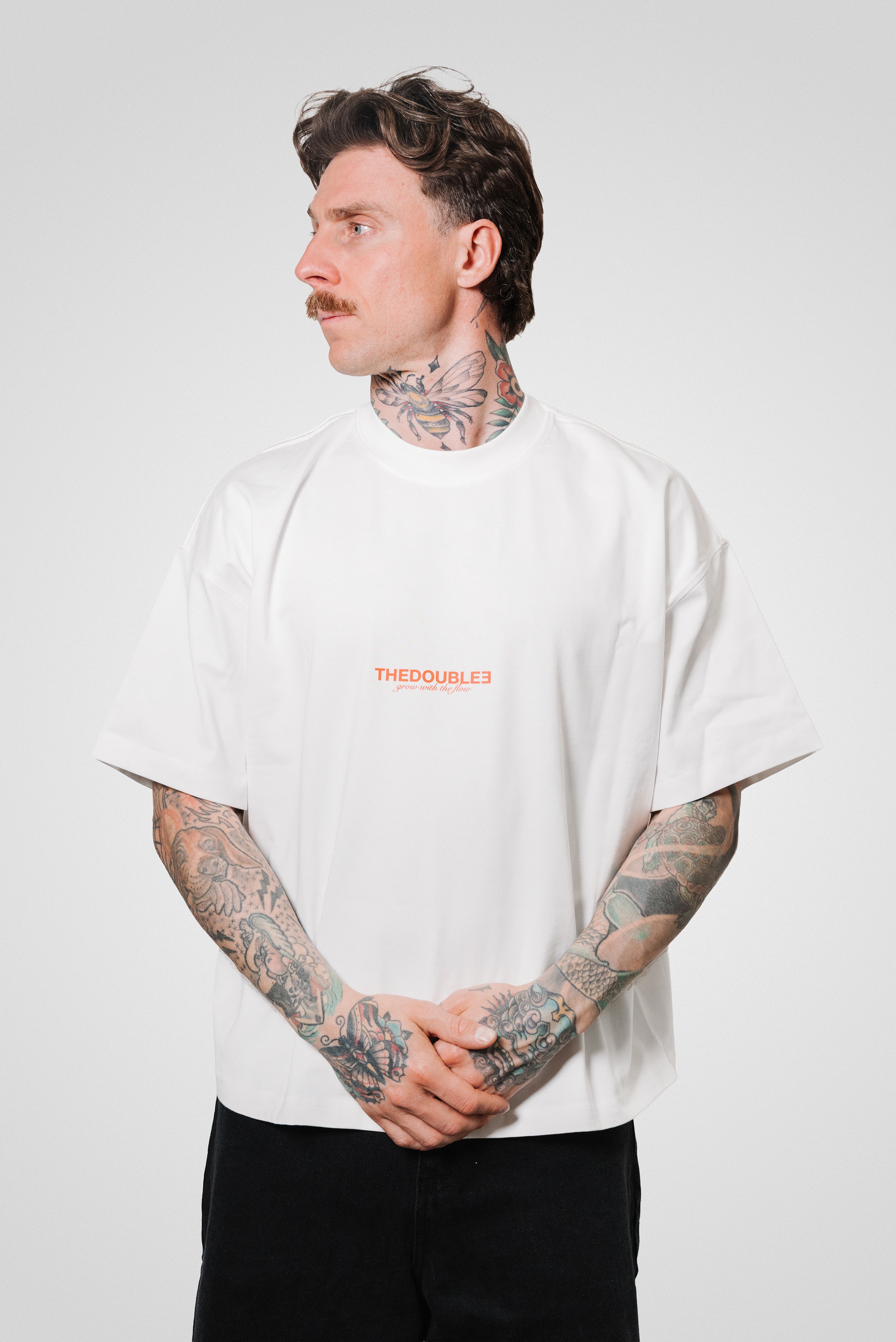 CRAZY BLONDE BOXY TEE WHITE - TheDoubleE