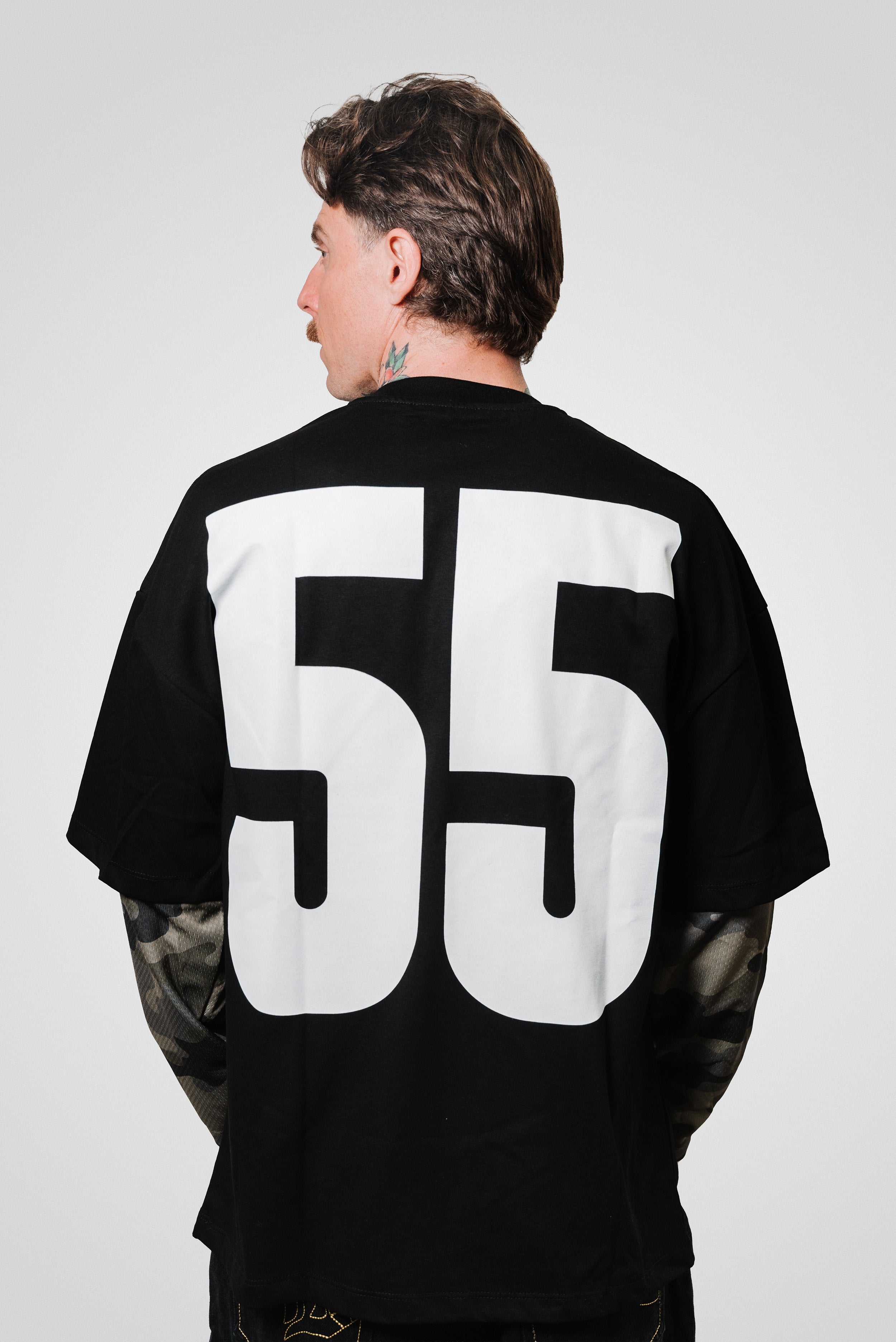 55 DOUBLE MILITARY LONGSLEEVE TEE BLACK - Replacement Brand
