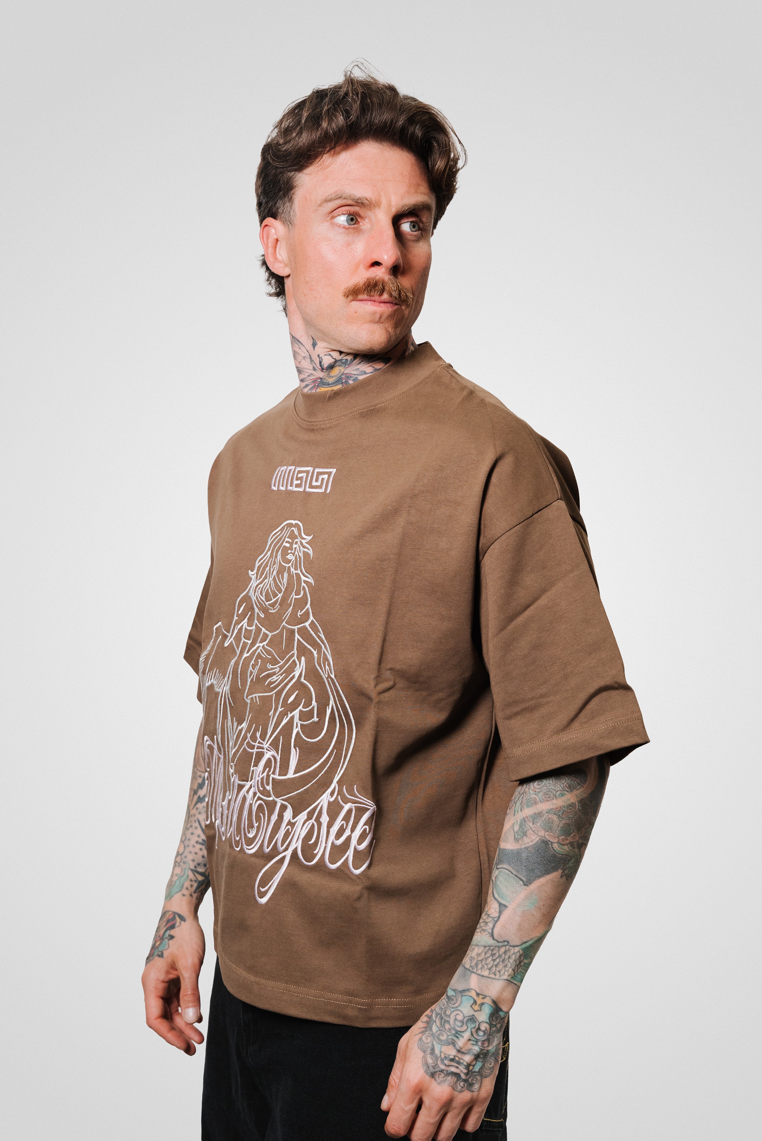 TWIN SOUL TEE BROWN - Mon Elyseee