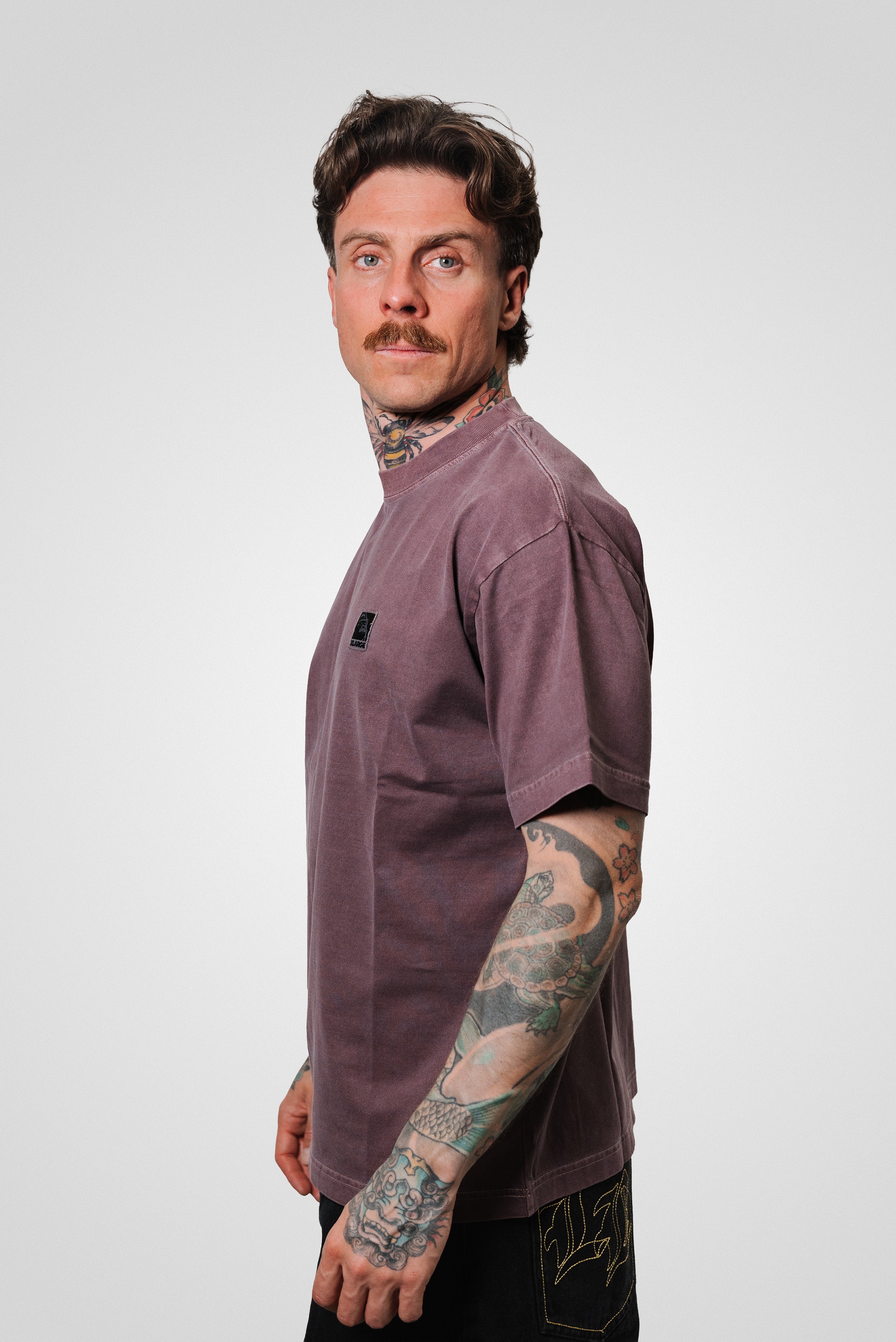 LABEL LOGO BURGUNDY S/S TEE - Xlarge Brand