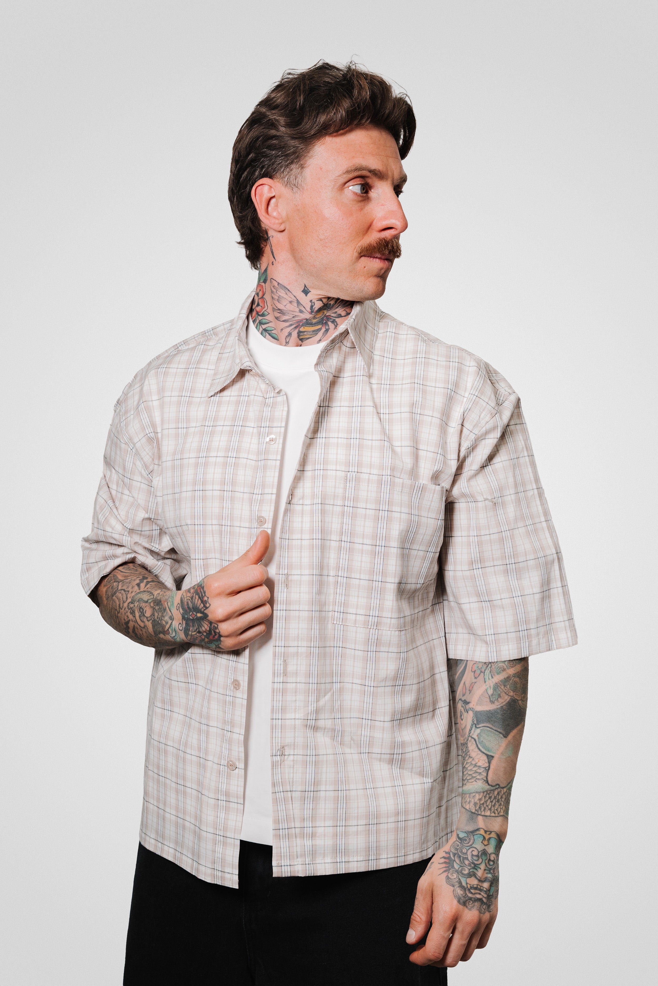 NINEFIVE LINE LIGHT BROWN SHIRT - Replacement Brand