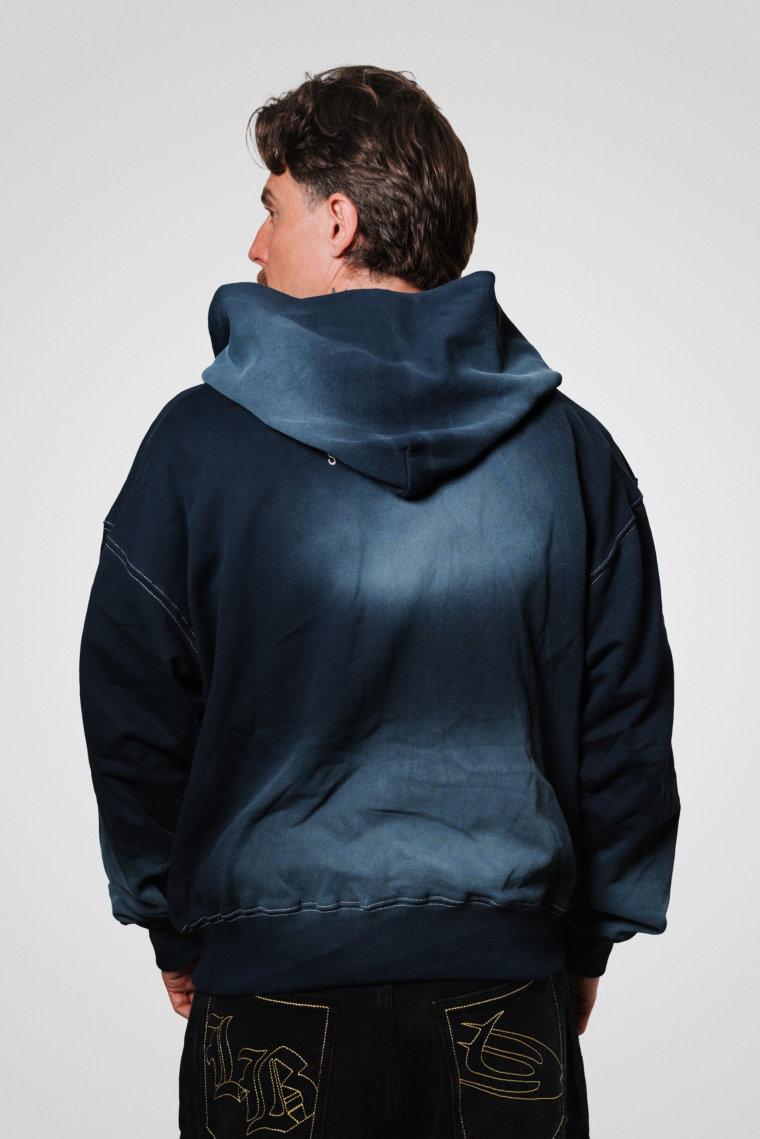 BLU BASIC ZIP HOODIE - ALESSIO GIFFI