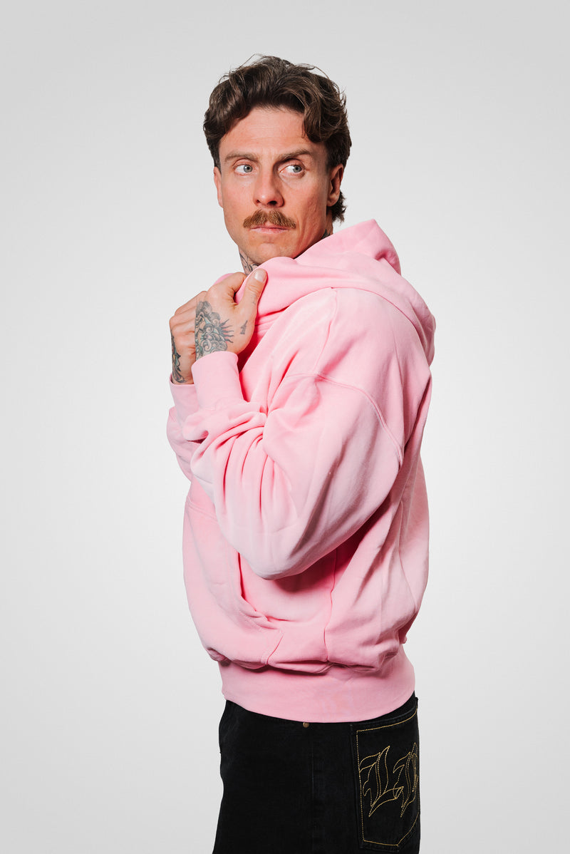 PINK BASIC ZIP HOODIE - ALESSIO GIFFI
