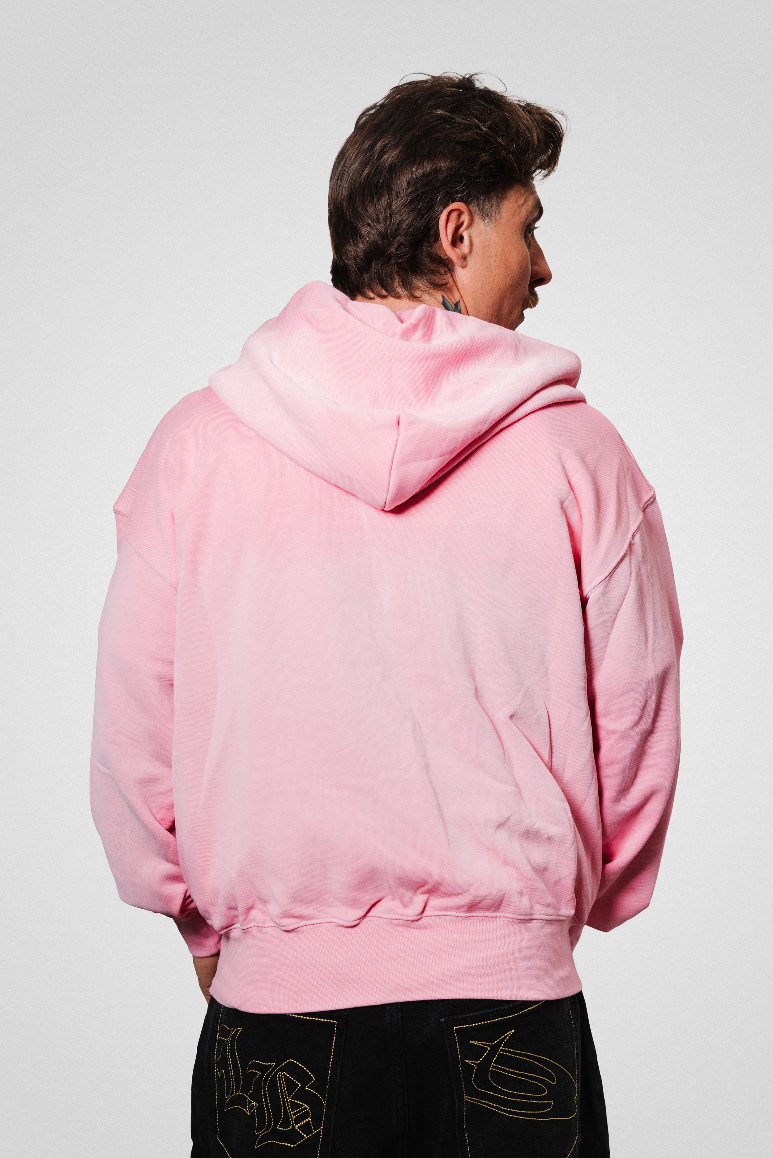 PINK BASIC ZIP HOODIE - ALESSIO GIFFI
