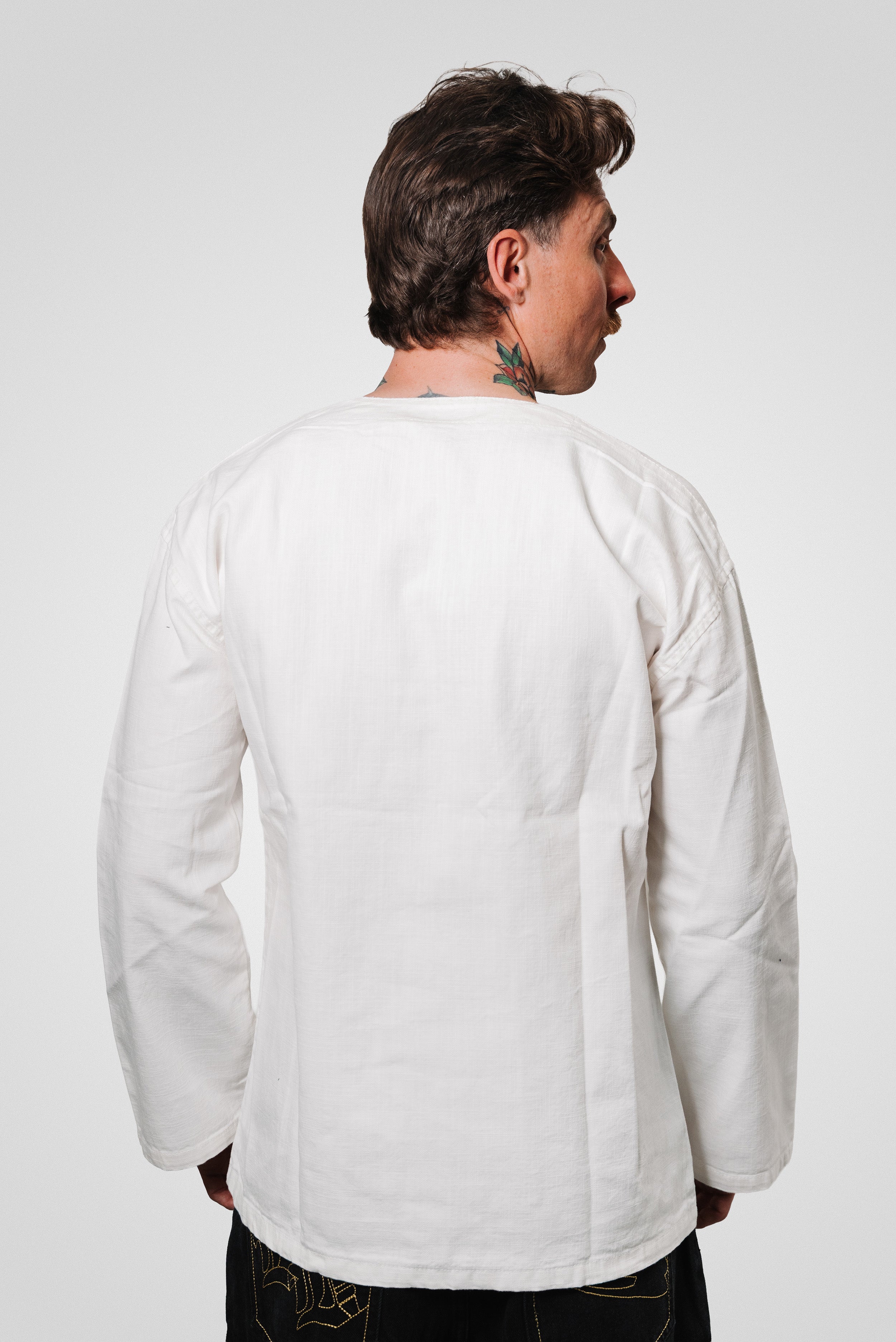 LINEN BASIC CREAM LONGSLEEVE - ALESSIO GIFFI